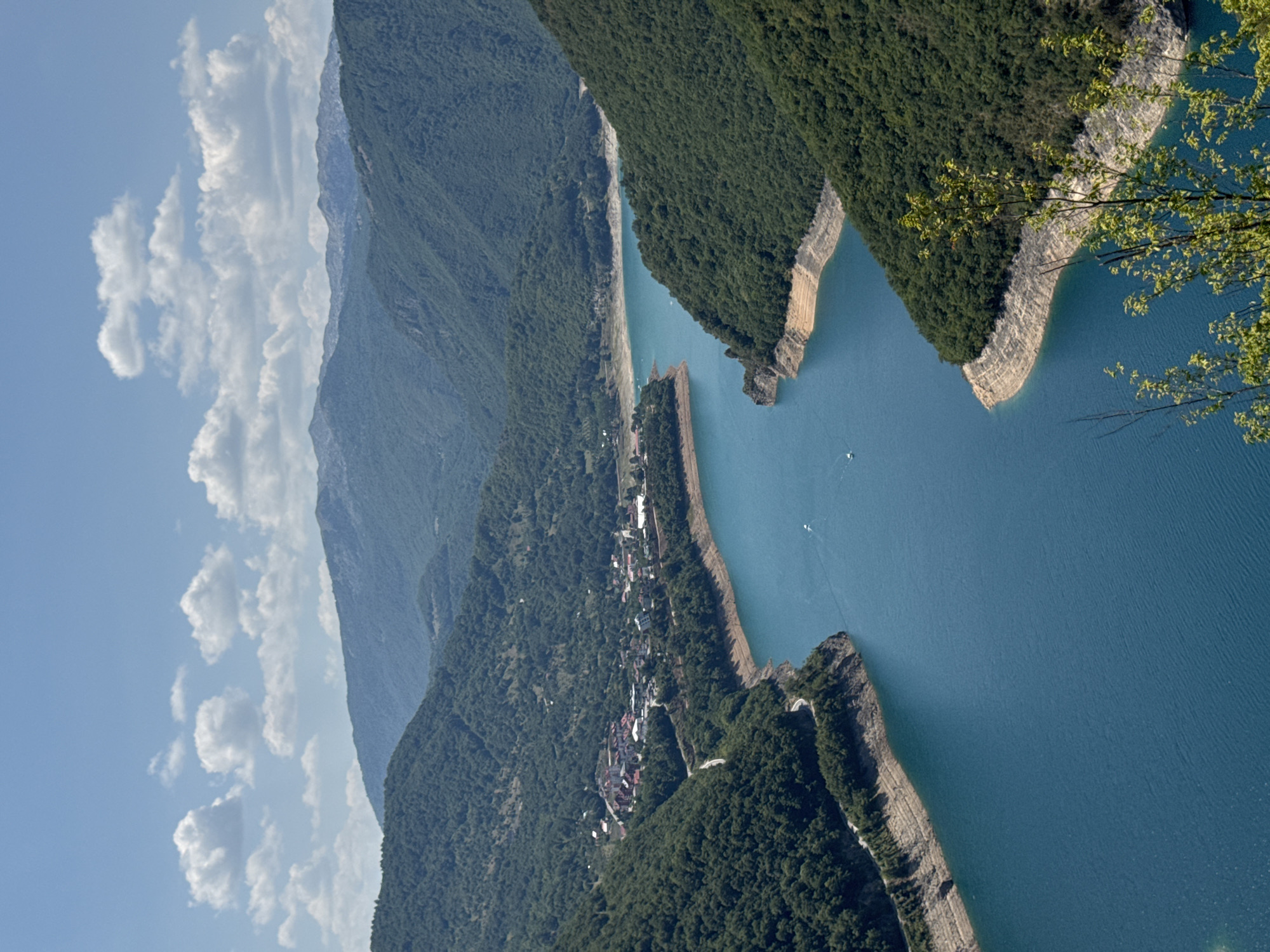 Piva Lake's turquoise waters wind through Montenegro's mountain valleys