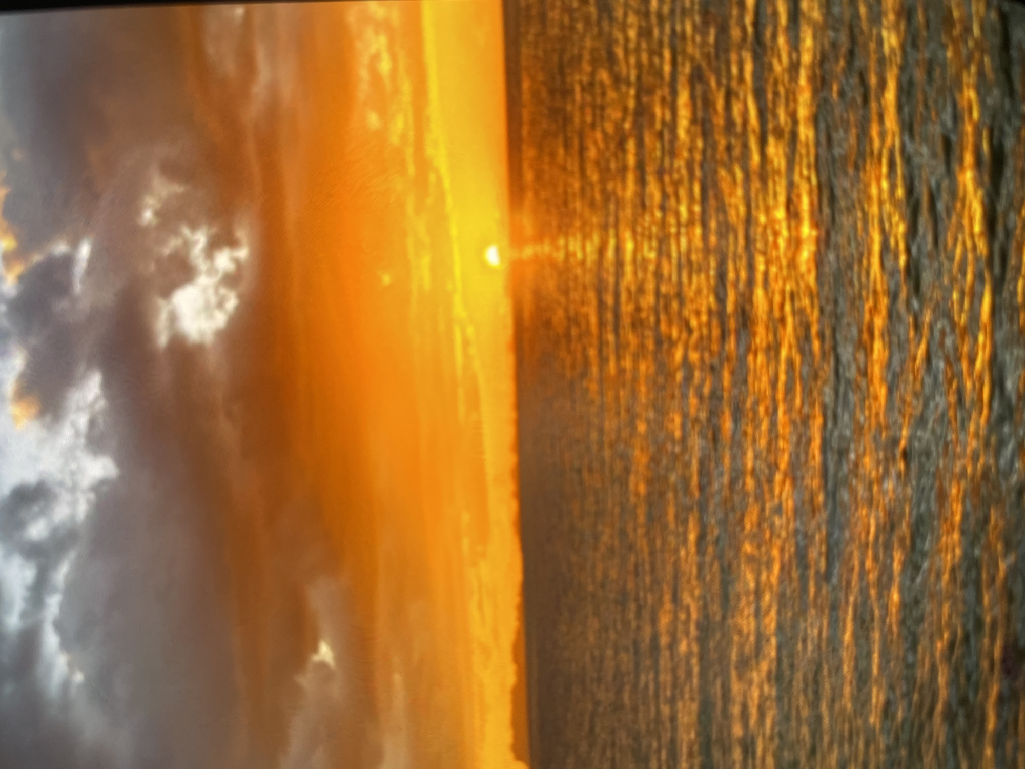 Sunsets, a backyard, a balcony, and a video game menu