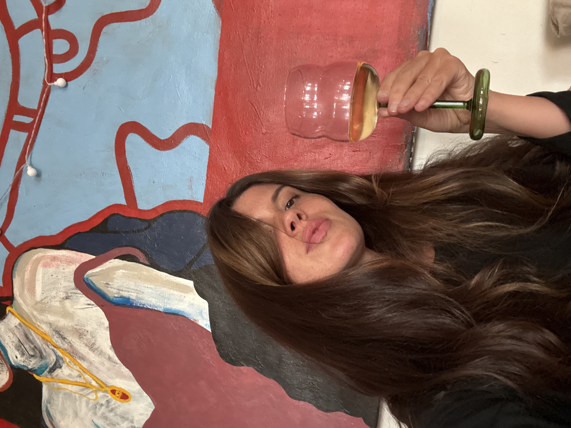 Woman visits art venue in Krasnoyarsk, Russia