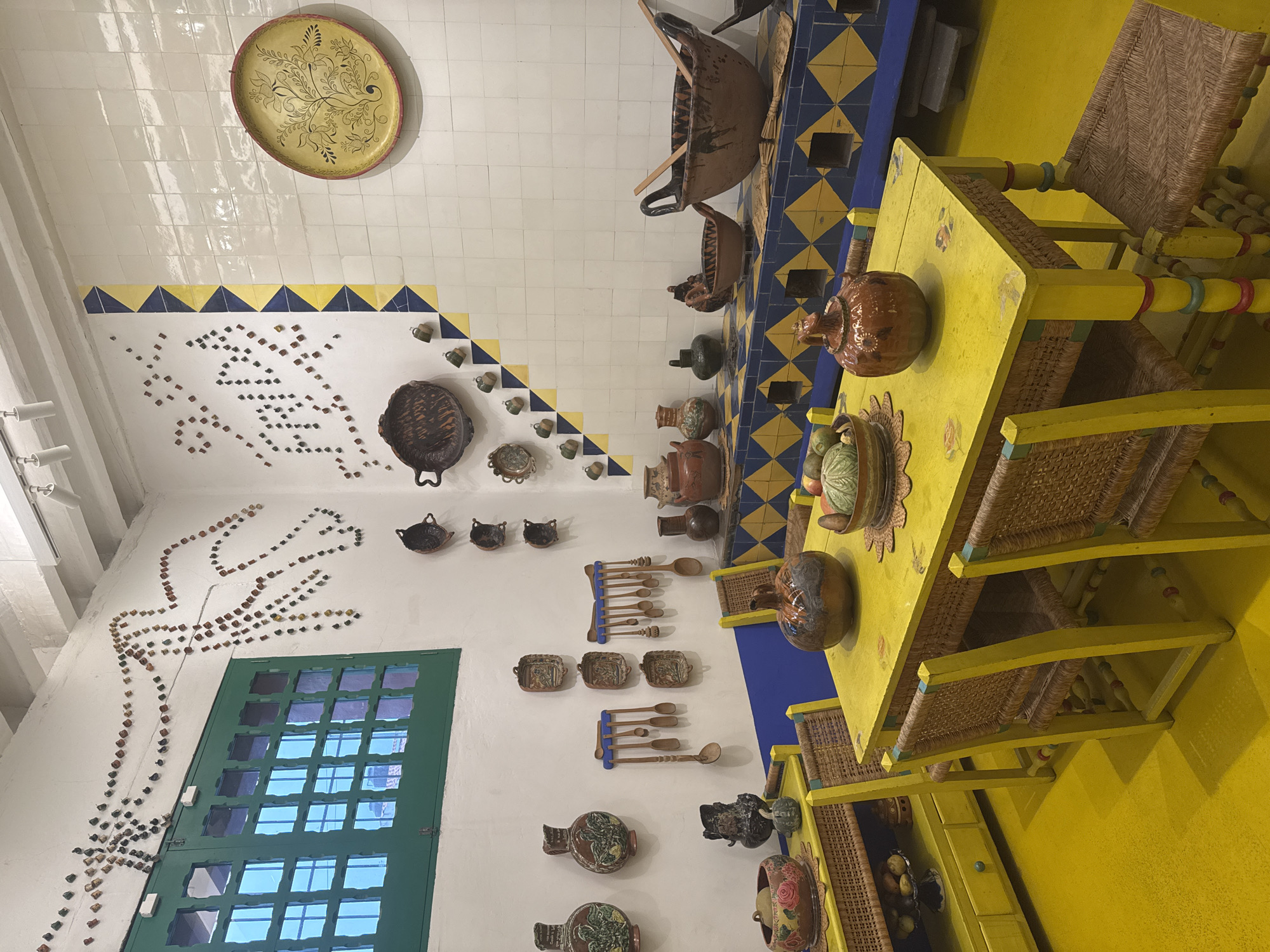 Visitor documents Frida Kahlo's Casa Azul museum interiors