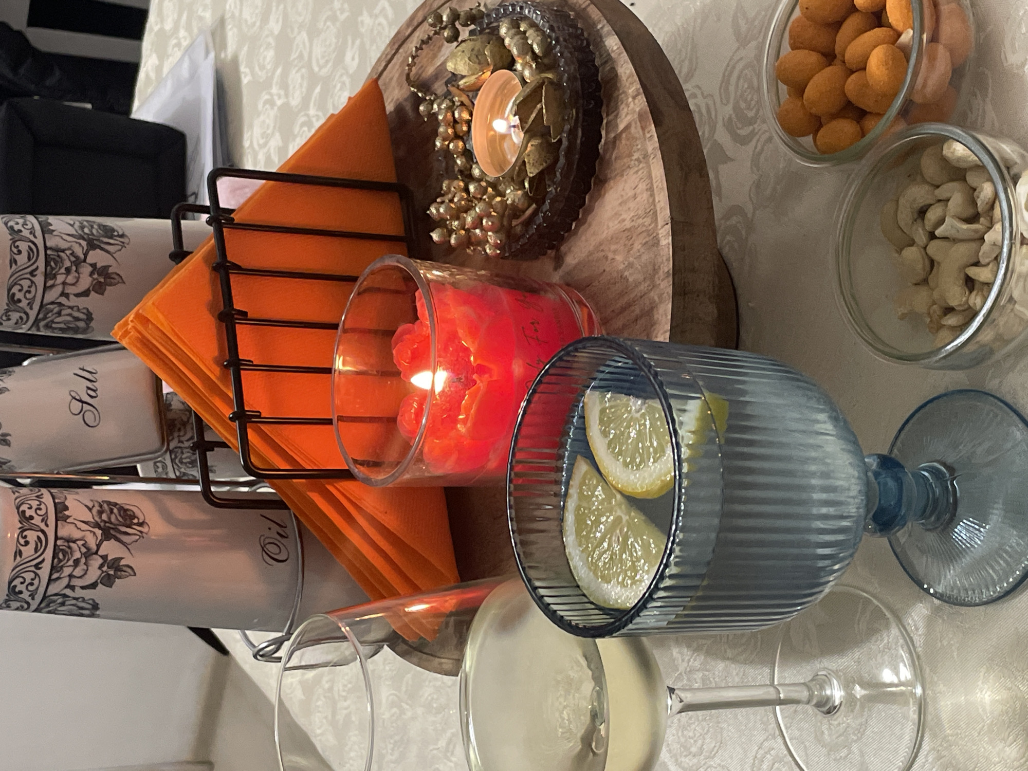 Indoor dining table setting documented in Smolyan, Bulgaria
