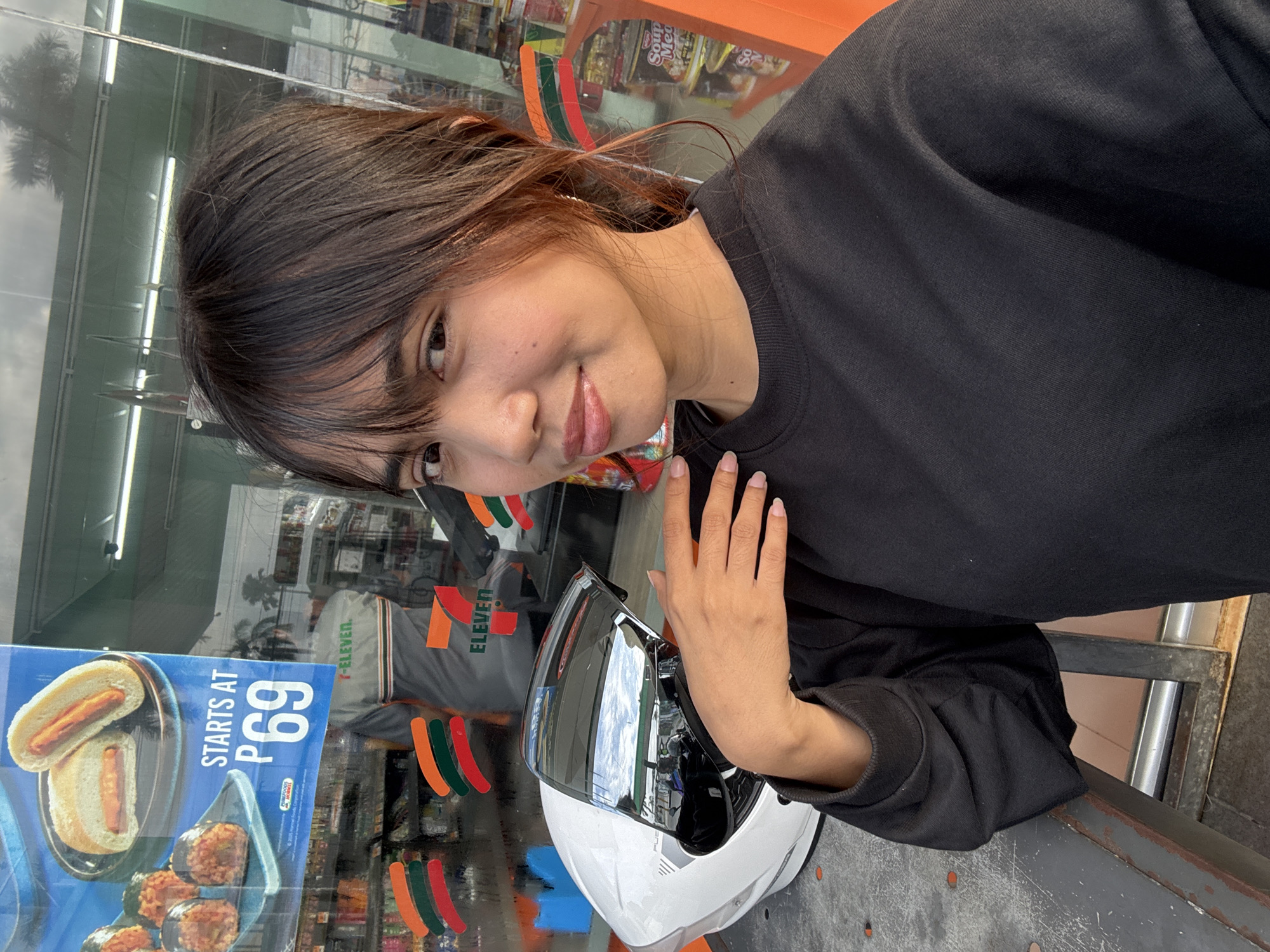Selfie stop at a Tagum City 7-Eleven