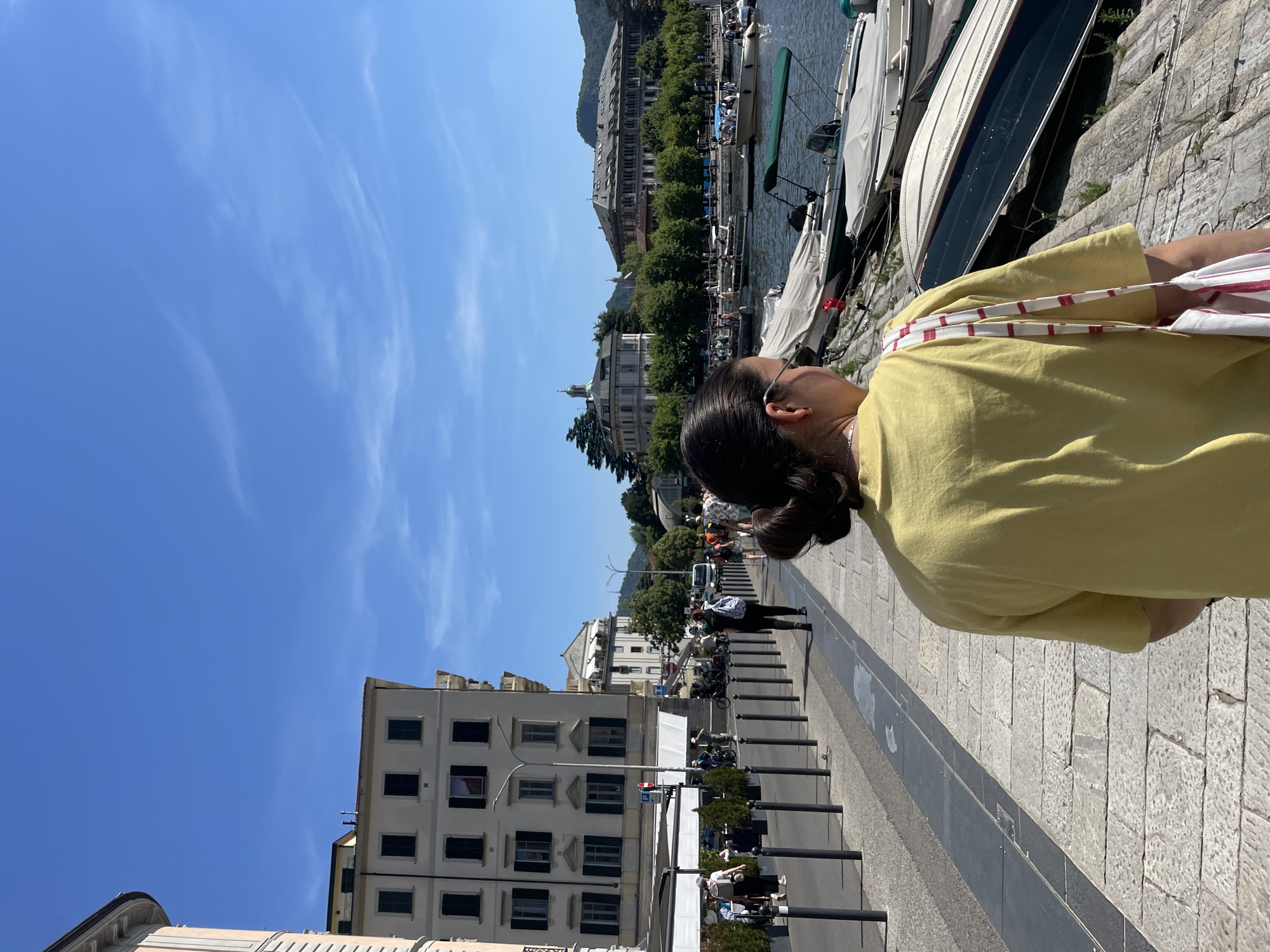 Sunny afternoon along the Como lakefront promenade