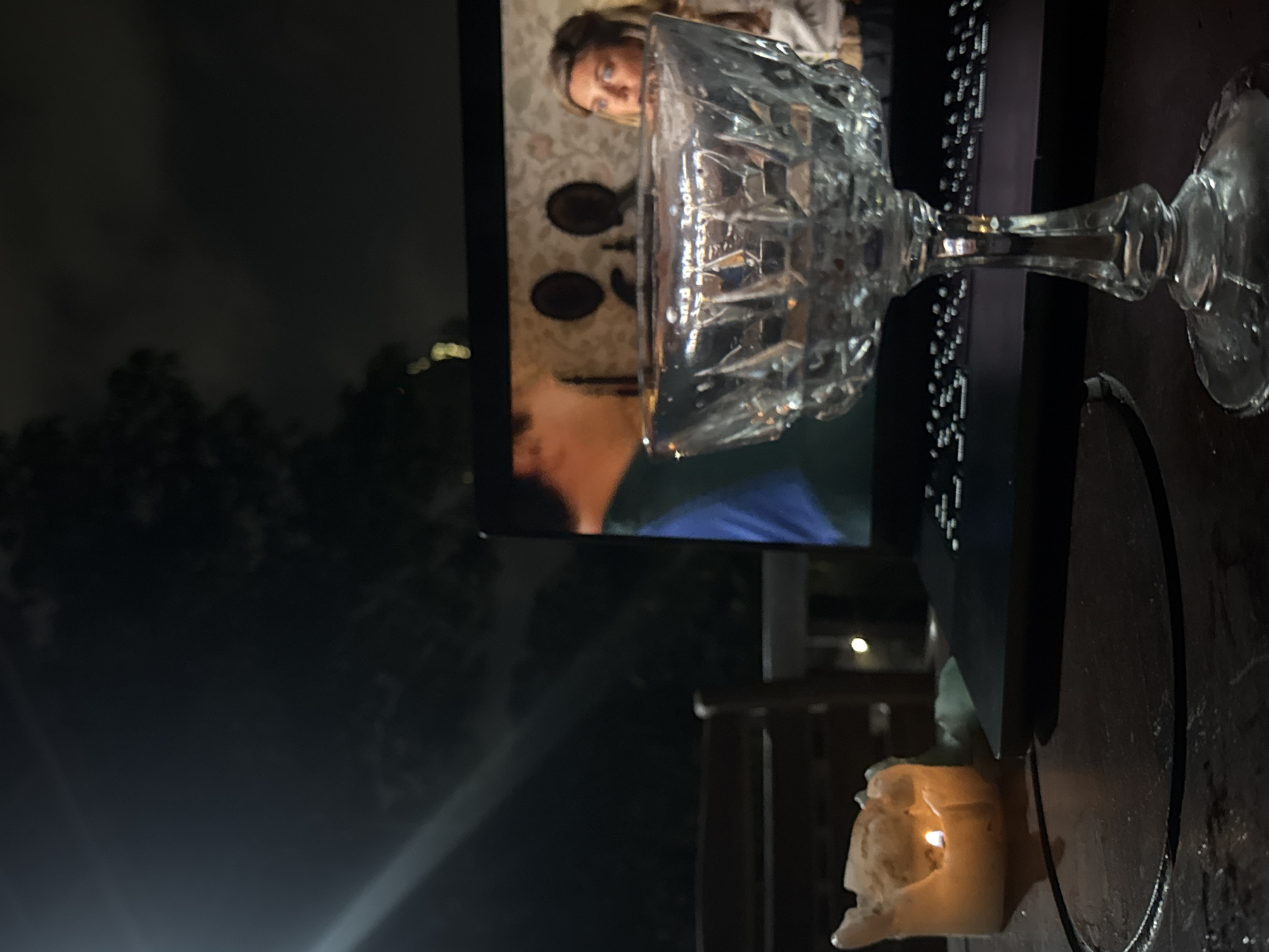 Crystal glass documented during evening gathering in Ungasan