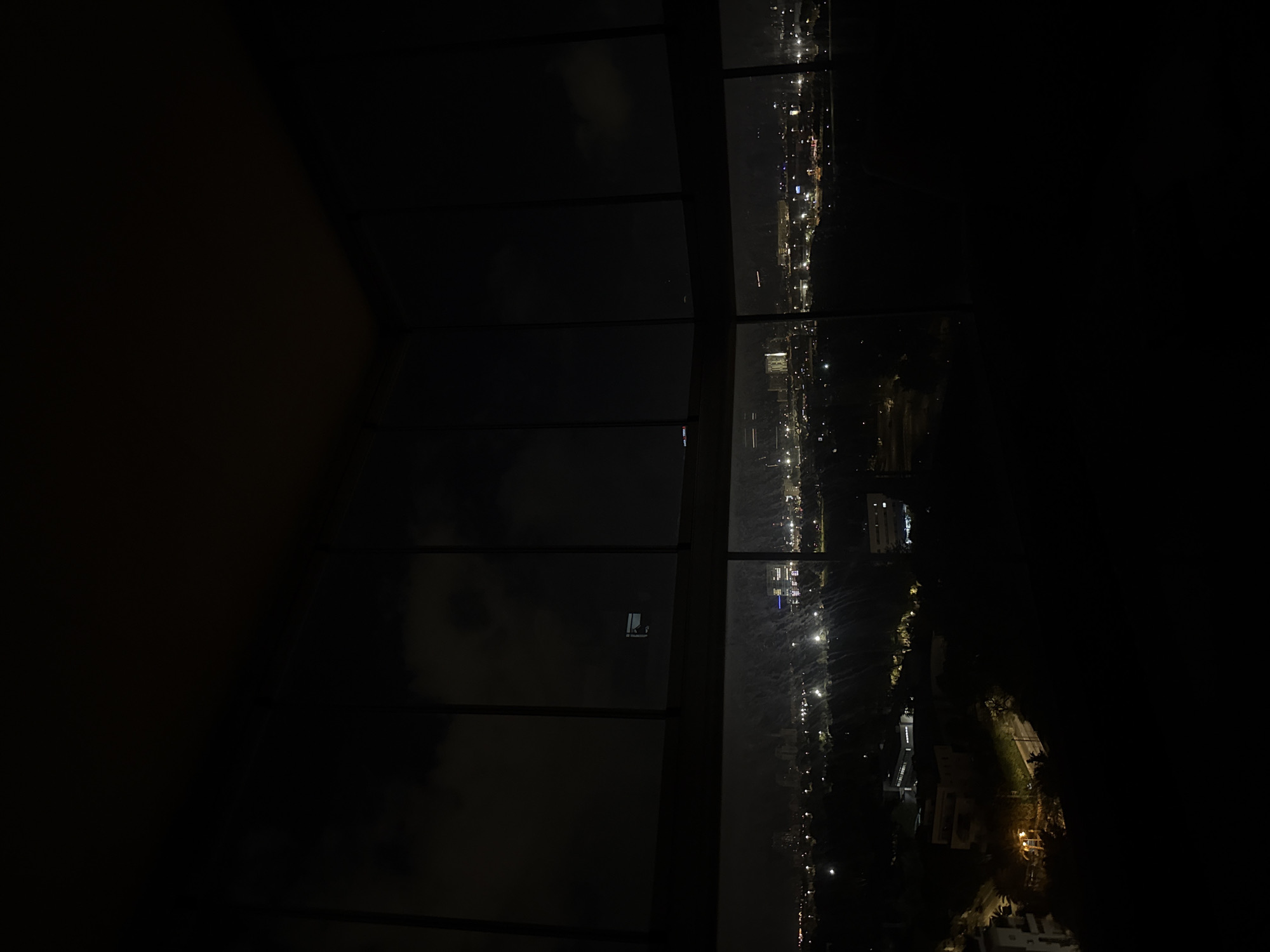 Nighttime cityscape viewed from high-rise building in Ramat Gan
