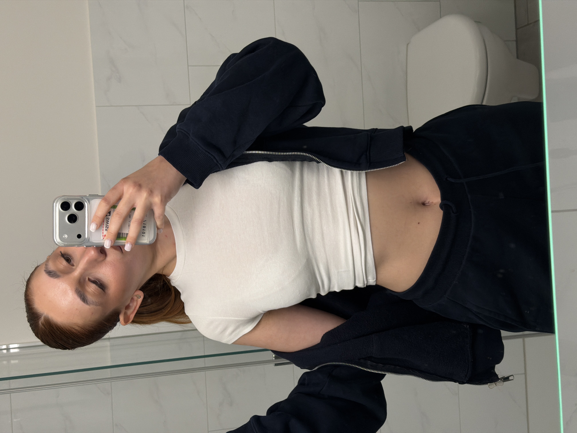 Bathroom selfies documented in Bremgarten Switzerland Tuesday evening