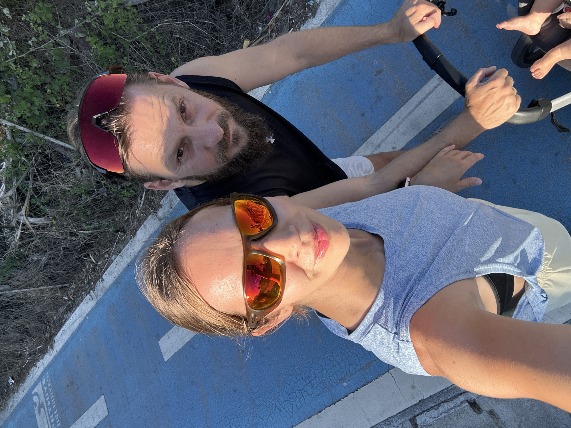 Sunny morning activity along Fethiye's blue waterfront path