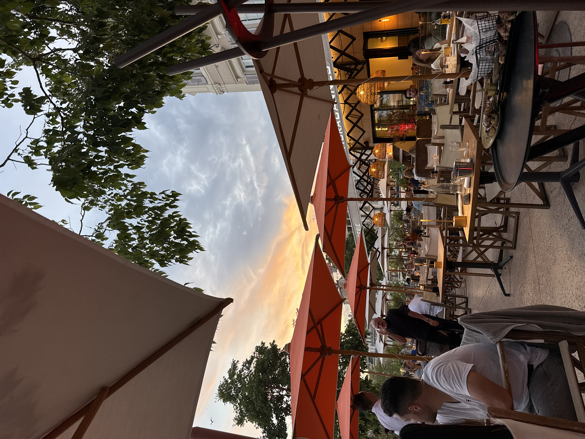 Evening dining scene captured at Baoli Cannes restaurant