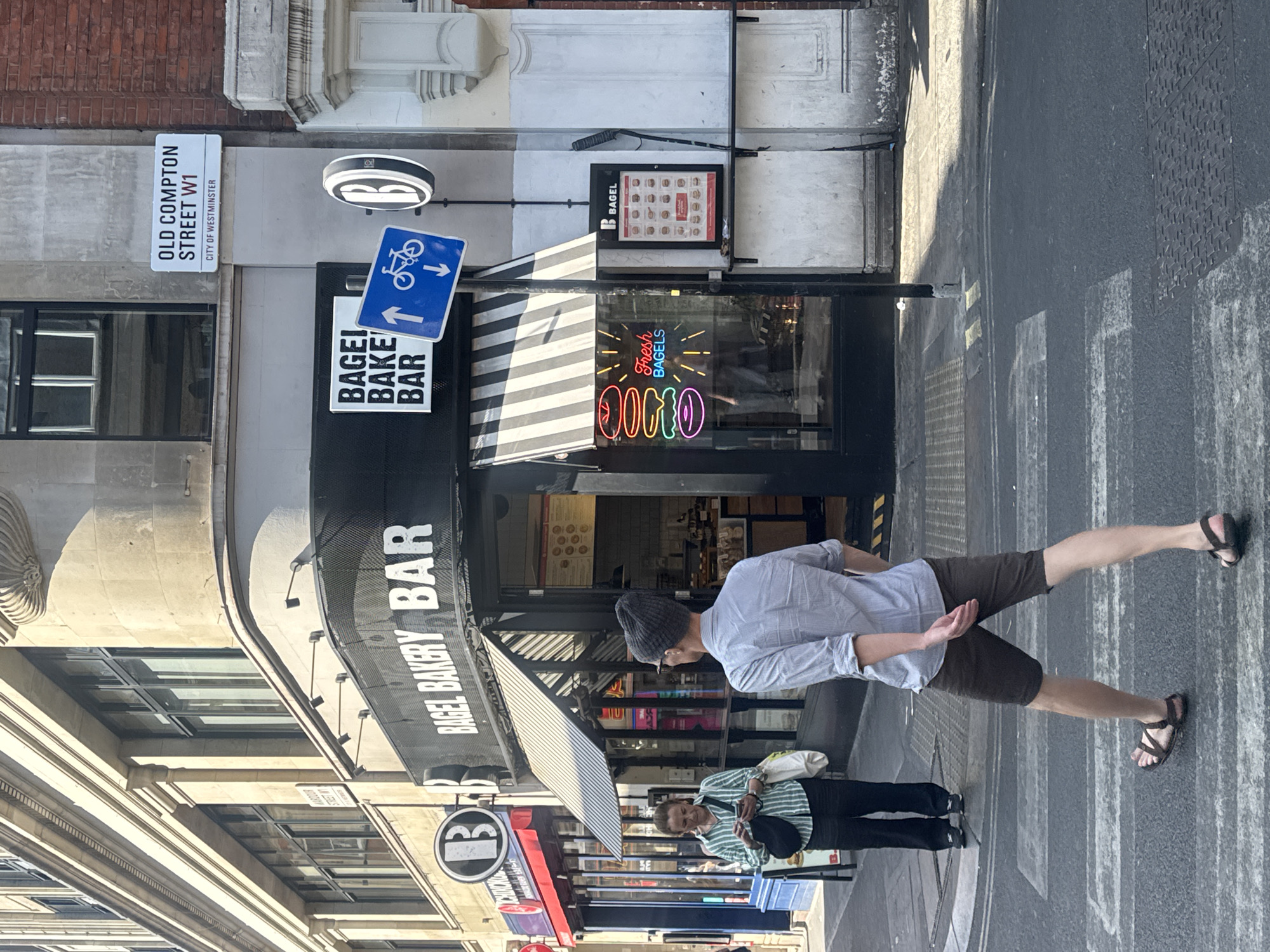 Sunny afternoon street scene in Westminster, London