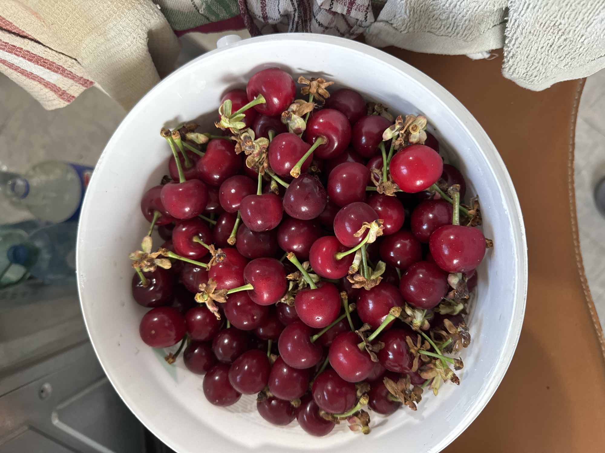 Morning fruit display captured in Odesa kitchen scene