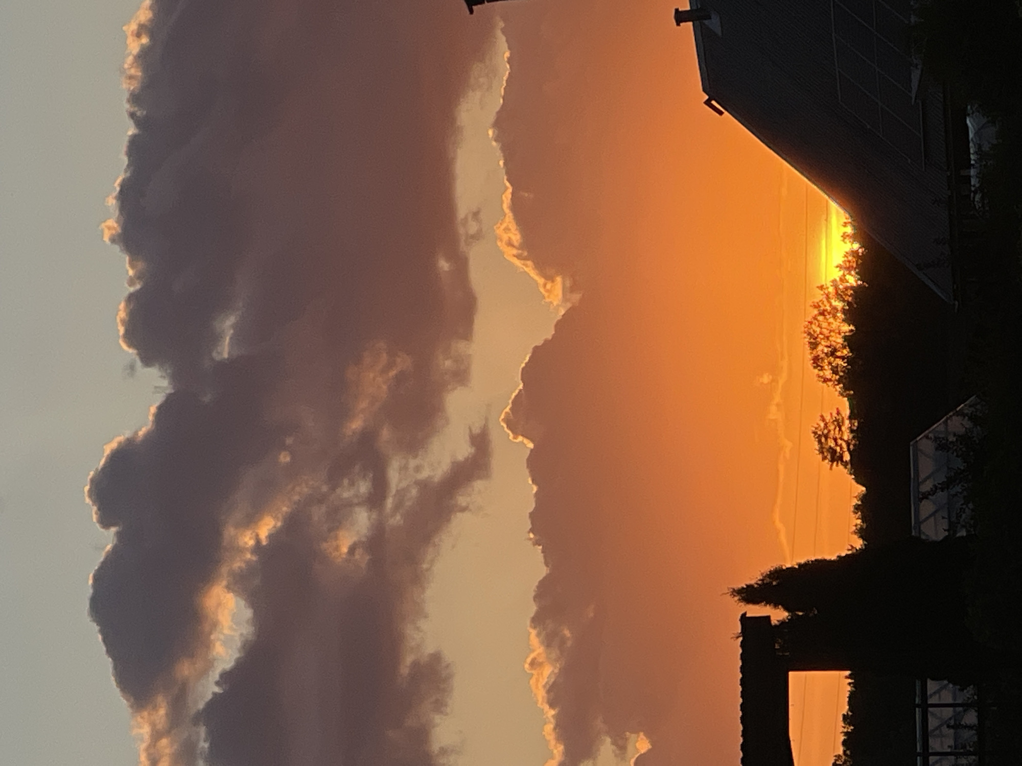 Dramatic sunset and cloud formations observed over Zaķumuiža, Latvia