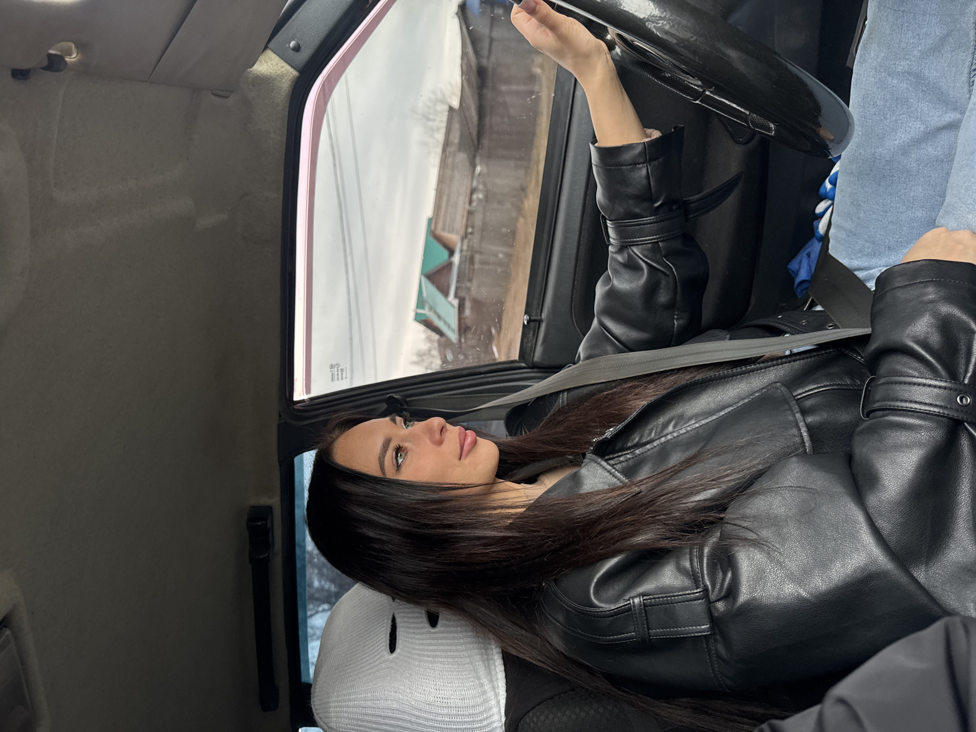 Woman observed in vehicle during evening travel in Chaikovsky