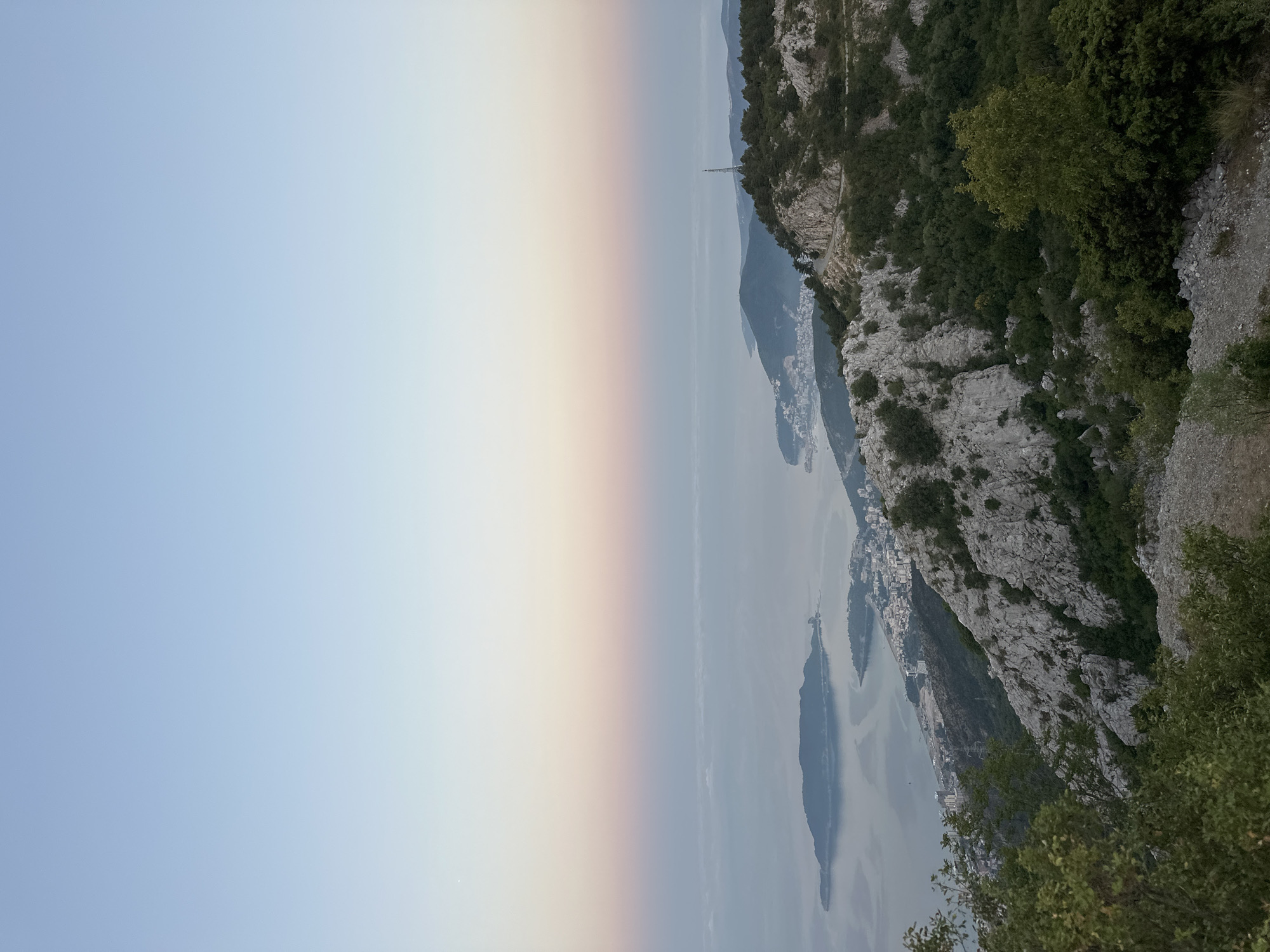 Twilight visit to Brajici's crumbling hilltop fortress above the Adriatic