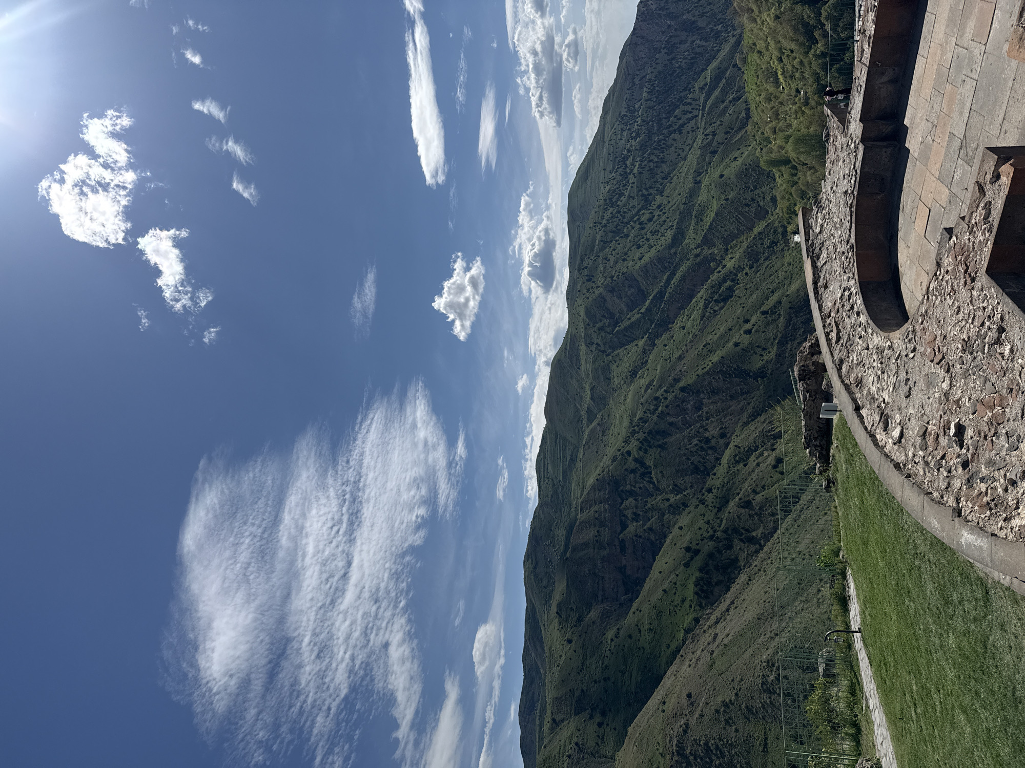 Ancient Garni Temple site documented amid Armenian mountains