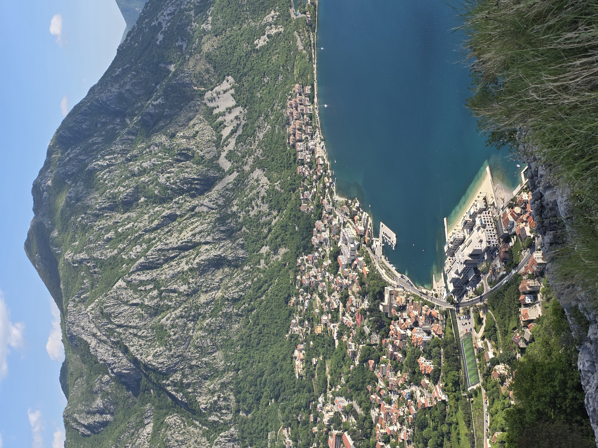 Aerial footage captures Risan and Bay of Kotor scenic coastline