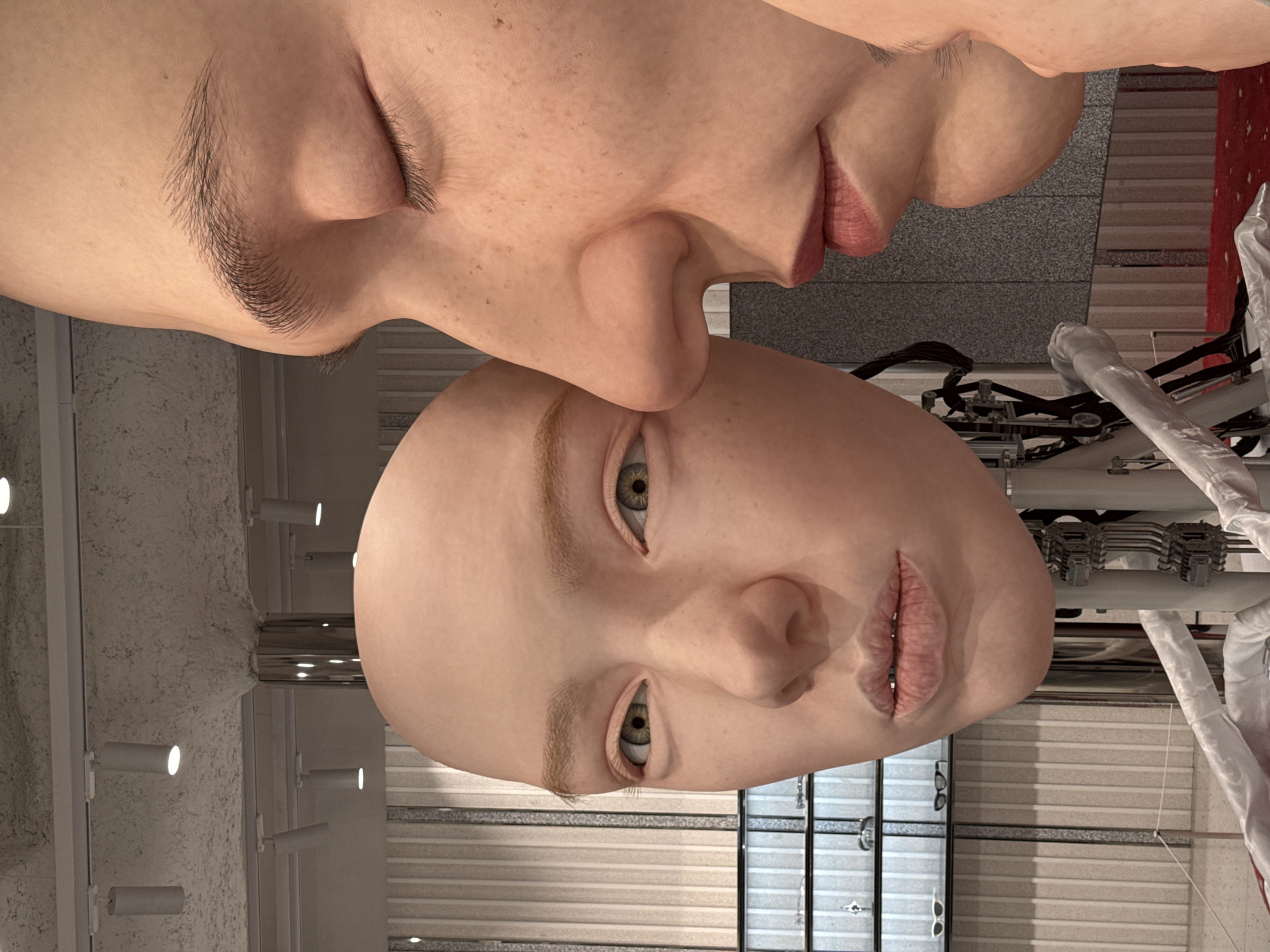 Suspended human head sculptures spotted in Paris installation