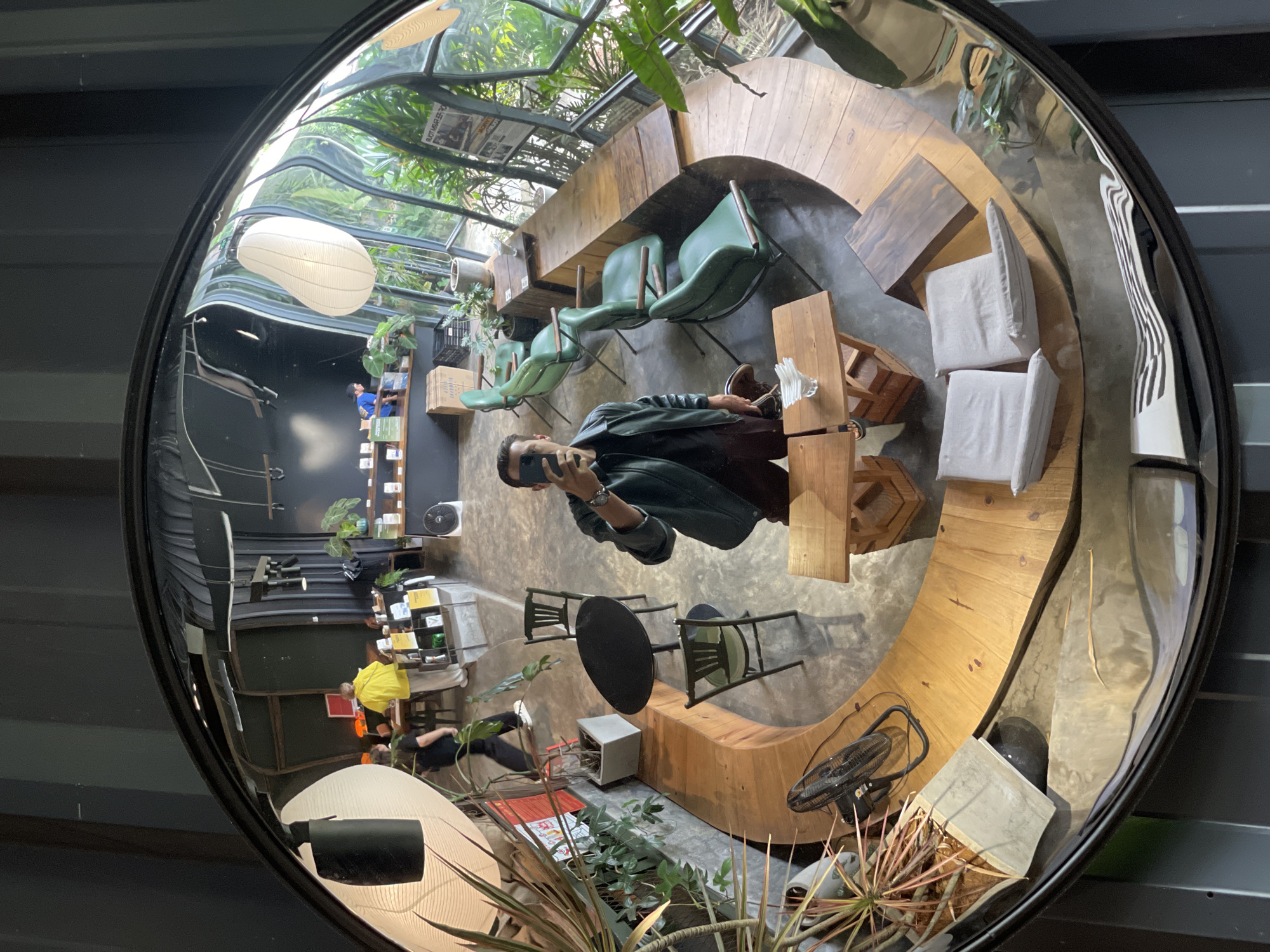 Coffee facility interior documented in Đà Lạt, Vietnam