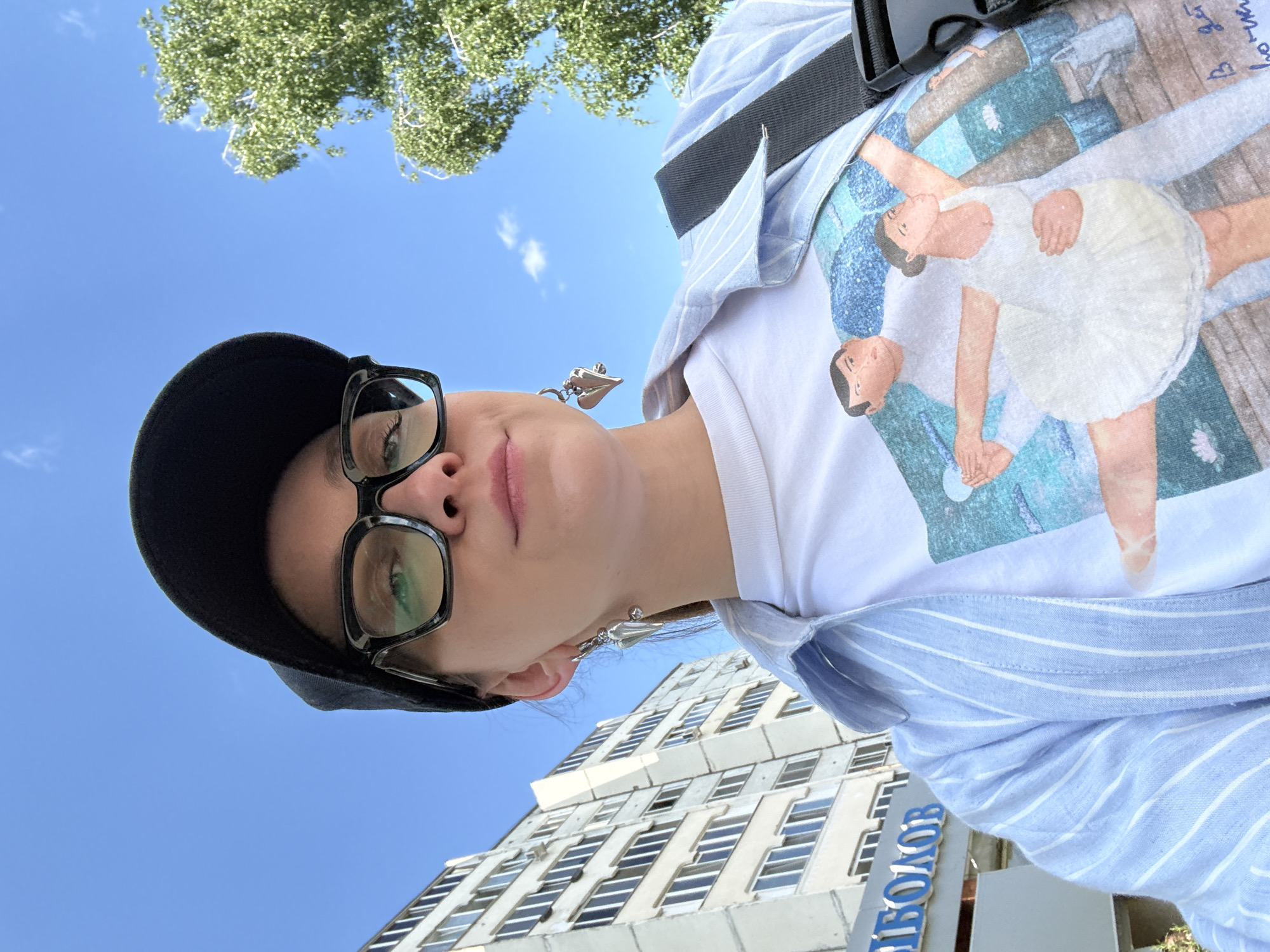 Friends take selfies around Kazan during morning outing