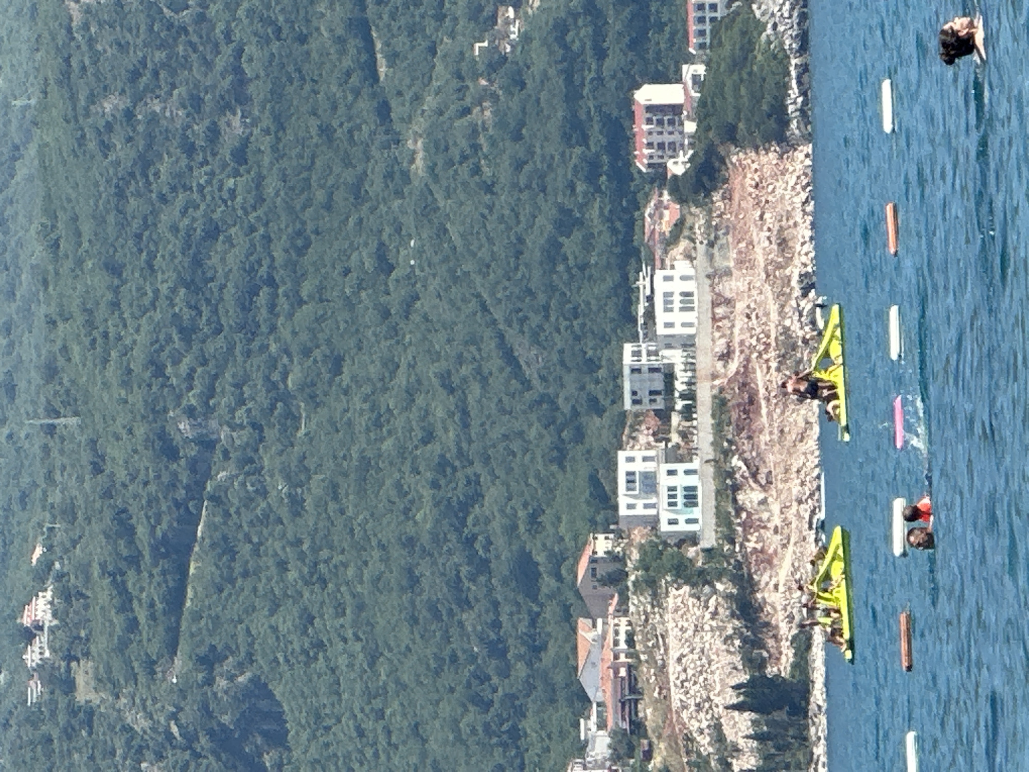 Afternoon swim and boat activity off the Boreti coast