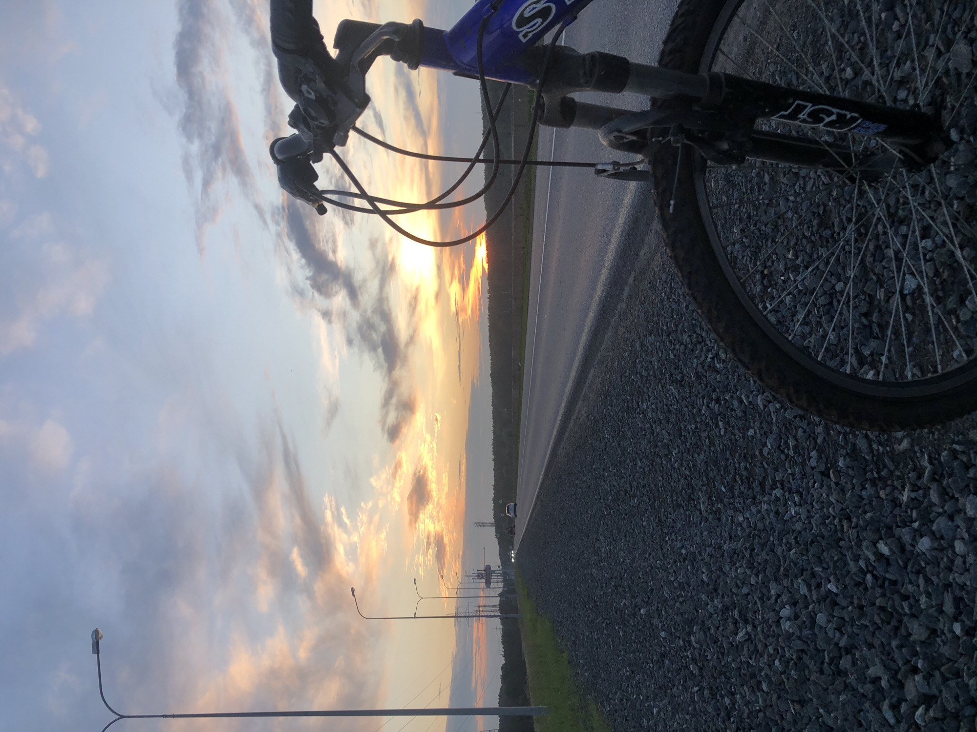 Sunset pause on the Kama River highway, Chaikovsky