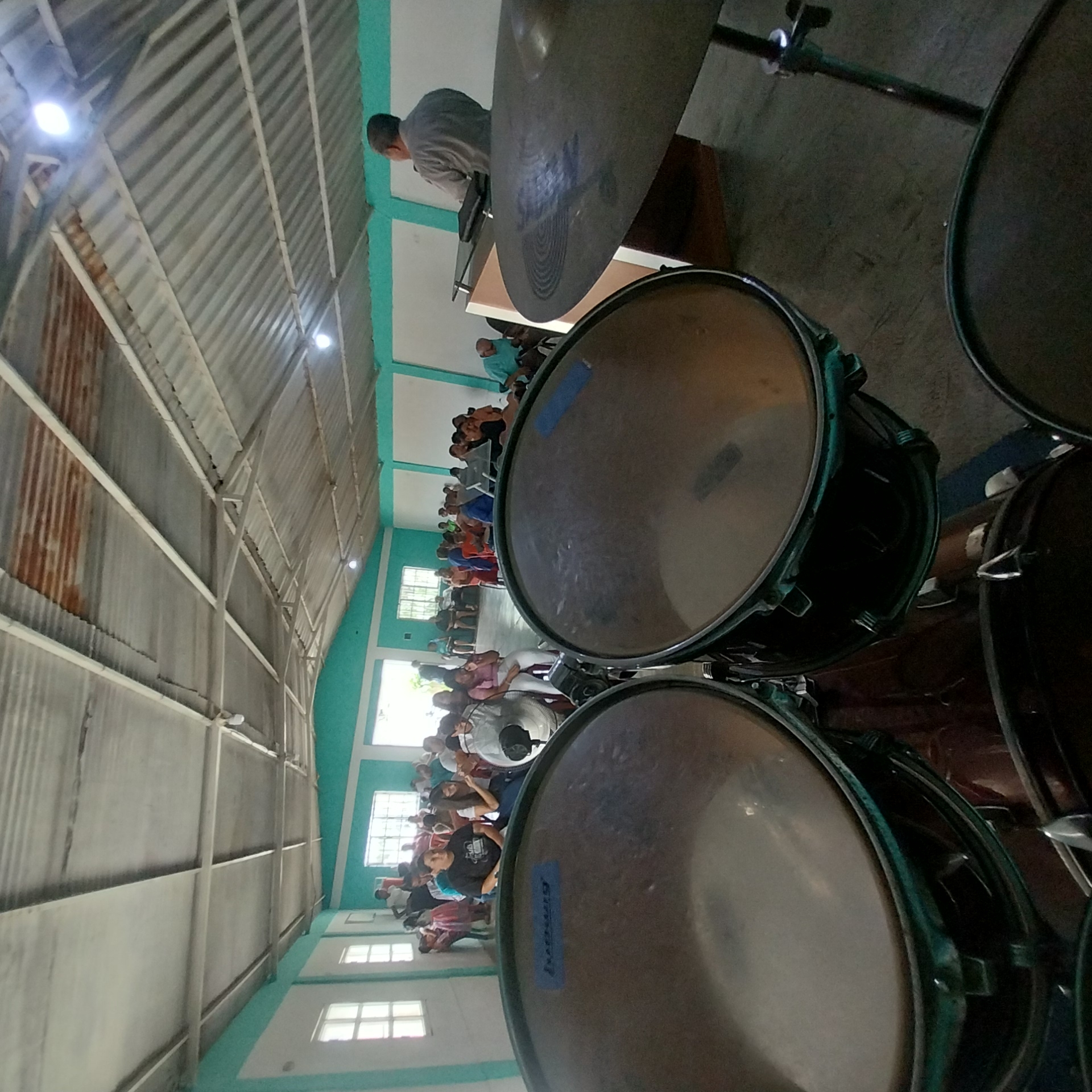 Musicians perform at indoor gathering in Tinaquillo, Venezuela