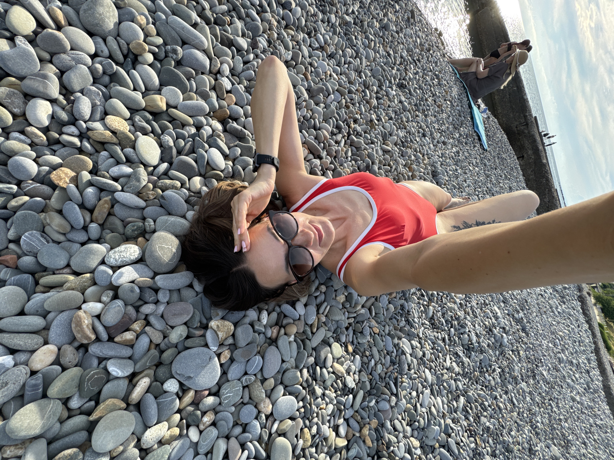 Beach day memories from Sochi's Black Sea pebble shores