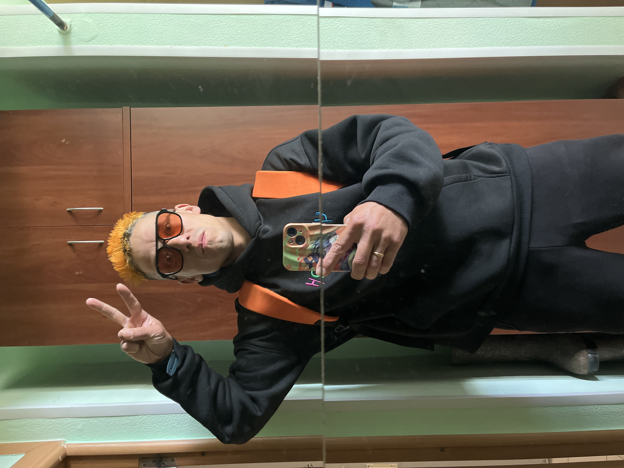 Orange-haired figure spotted around Chaikovsky on a June morning