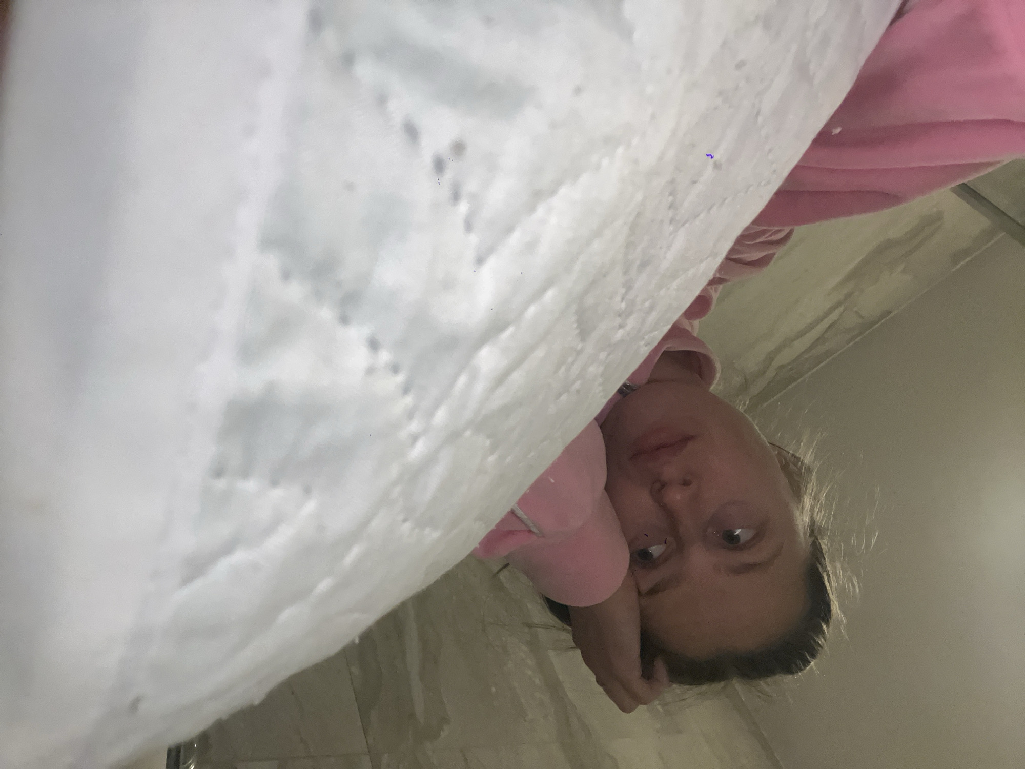Woman photographed with toilet paper in Montenegro bathroom
