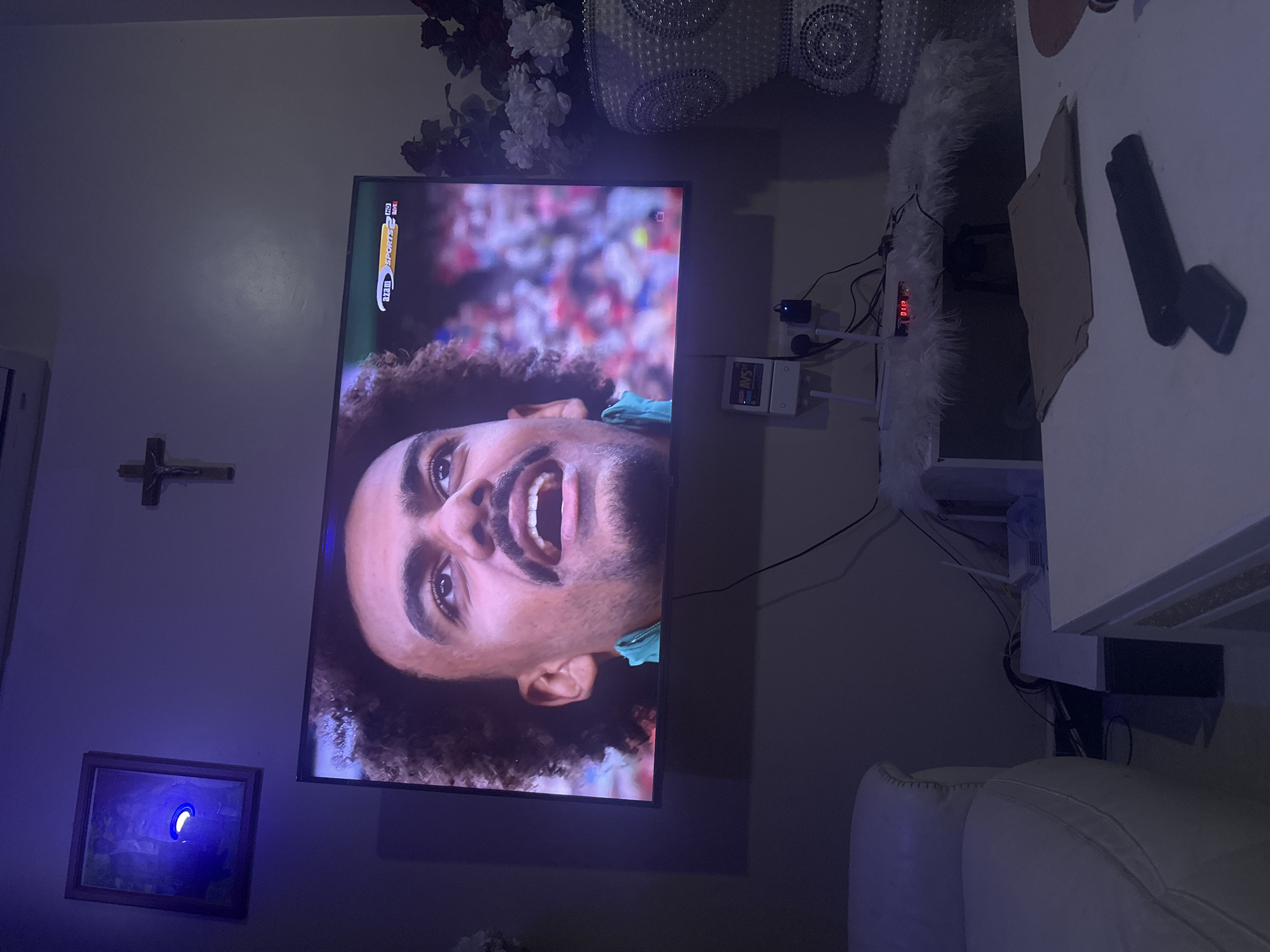 Watching Portugal vs. Uzbekistan at home in Dar es Salaam