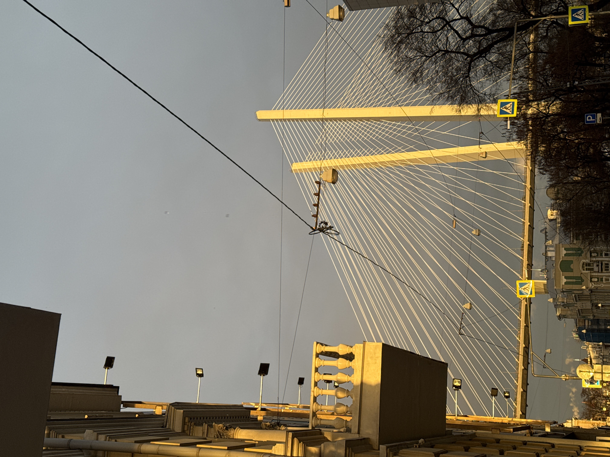 Zolotoy Bridge photographed from unusual angle in Vladivostok
