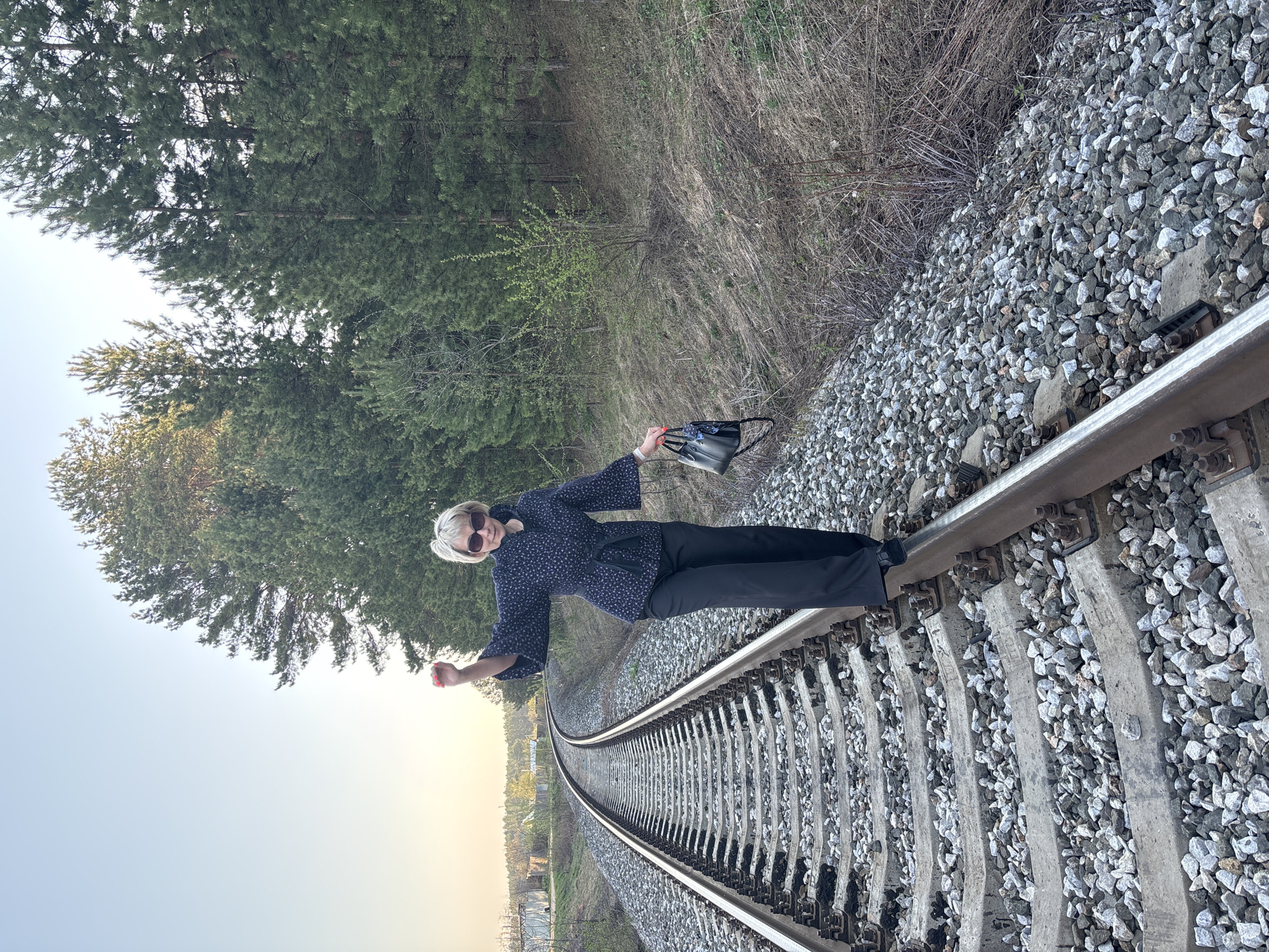 Woman observed standing on railroad tracks in Chaikovsky, Russia