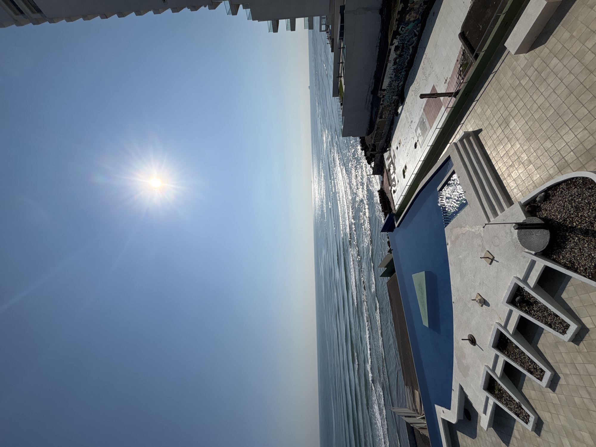 High-rise ocean view captured in Veracruz, Mexico
