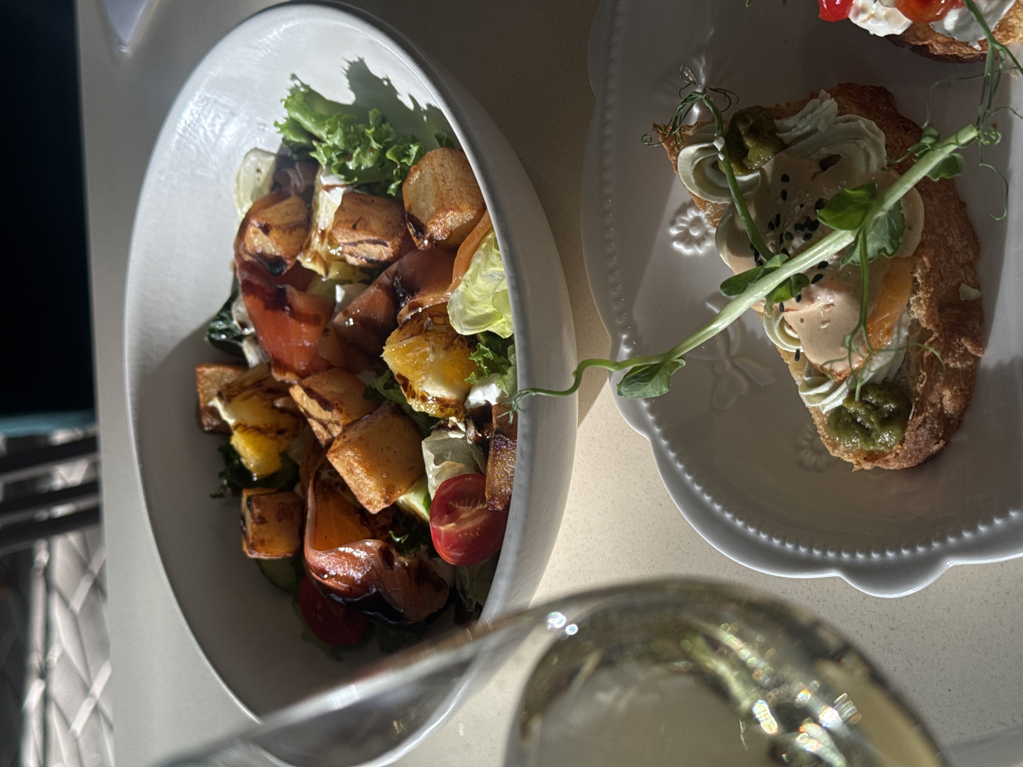 Morning dining captured in Khabarovsk with bread and wine