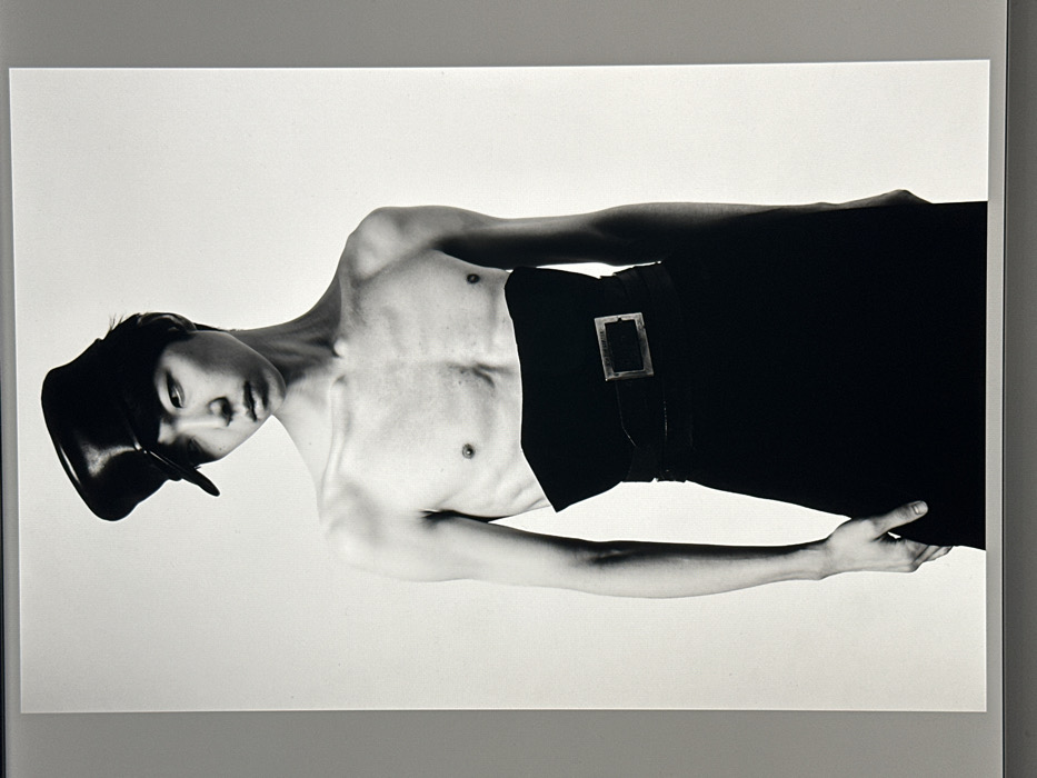 Artistic portrait captured in Paris showing androgynous figure