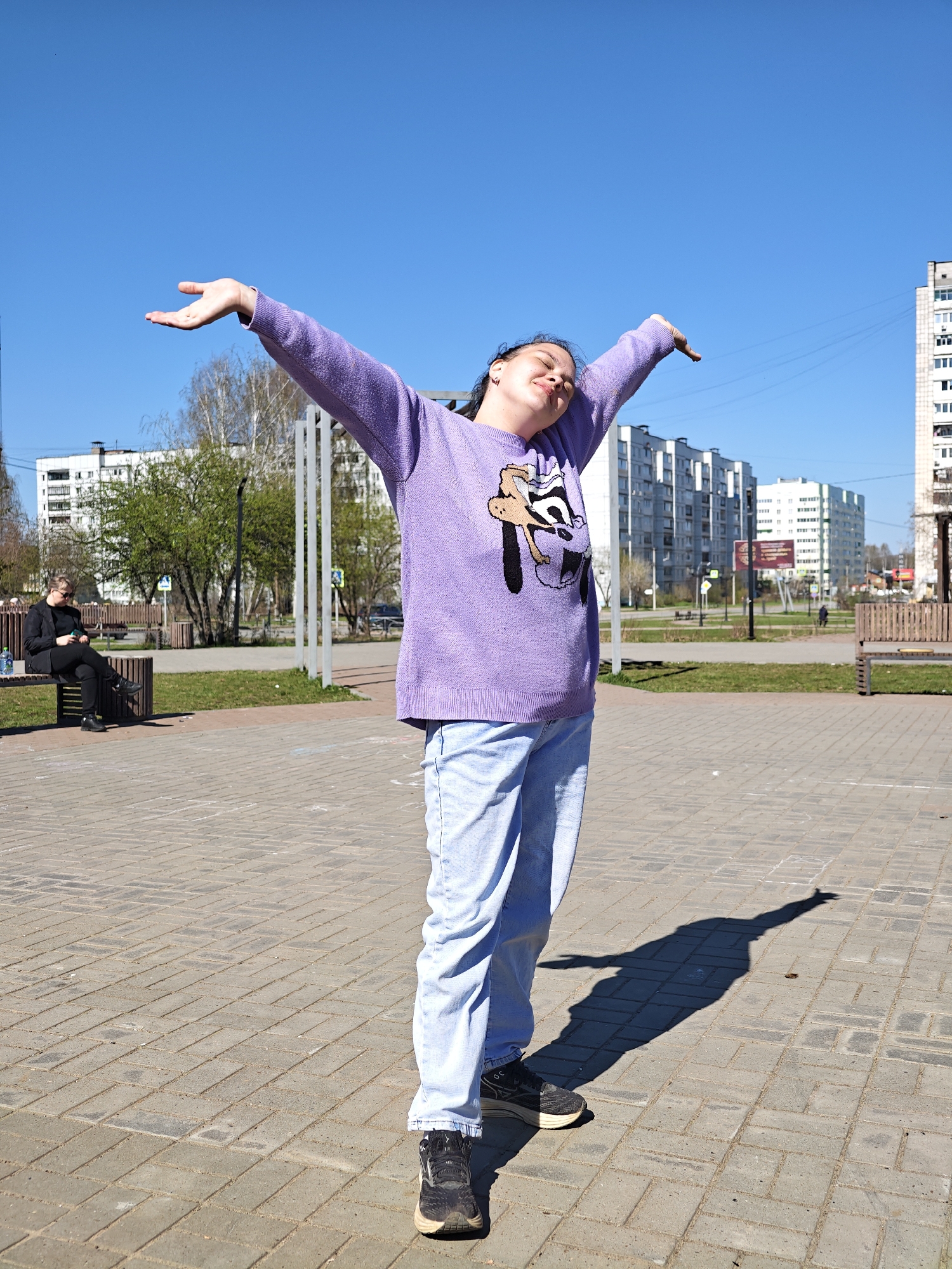 Families enjoy spring morning activities across Chaikovsky, Russia