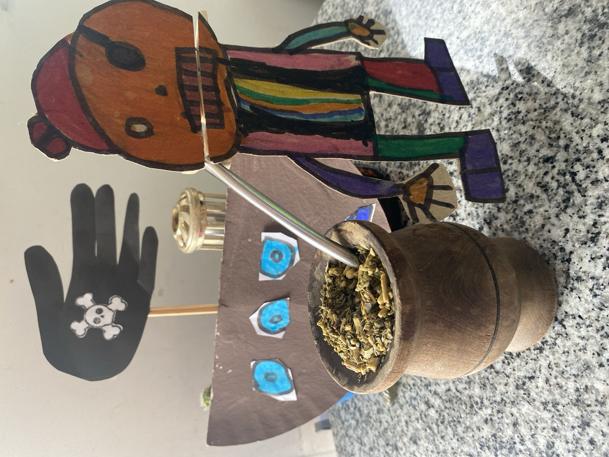 Traditional mate scene with paper cutouts documented in Wilde