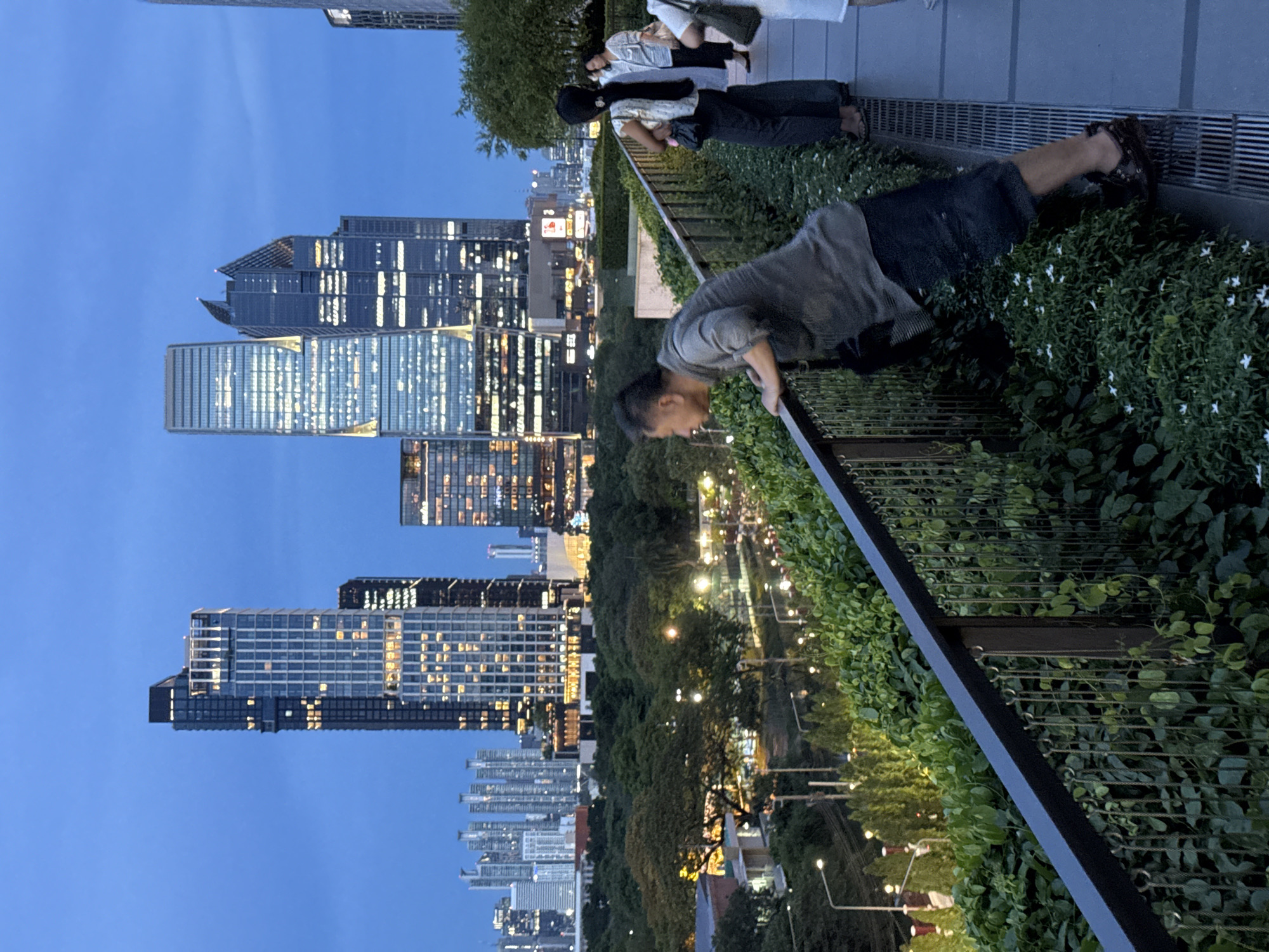 Evening skyline viewing captured from elevated Bangkok vantage point