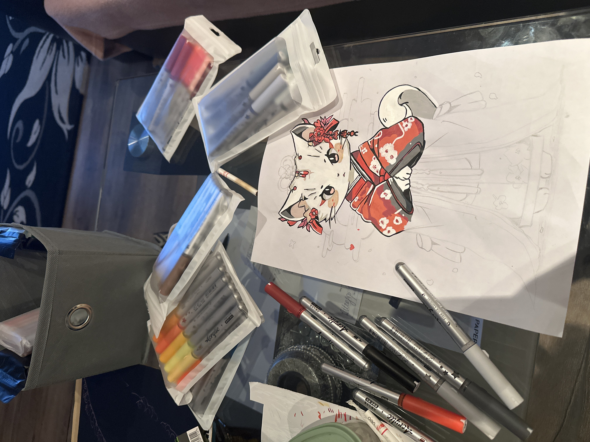 Tattoo session documented in Burgas featuring demon skull designs