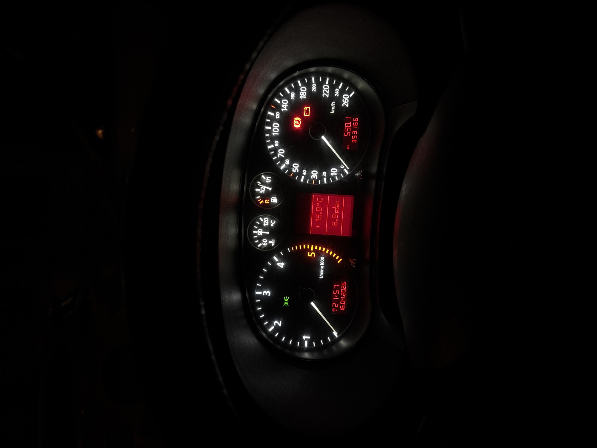 Driver documents illuminated dashboard with engine off in Sliven