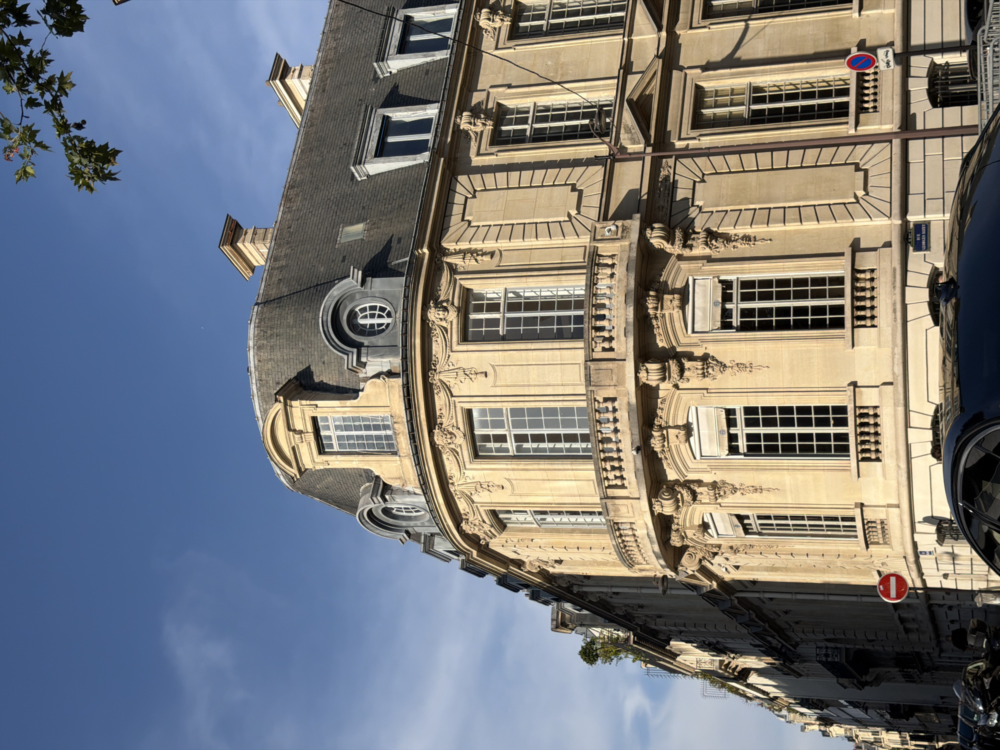 Paris landmarks and Haussmannian architecture on a sunny afternoon