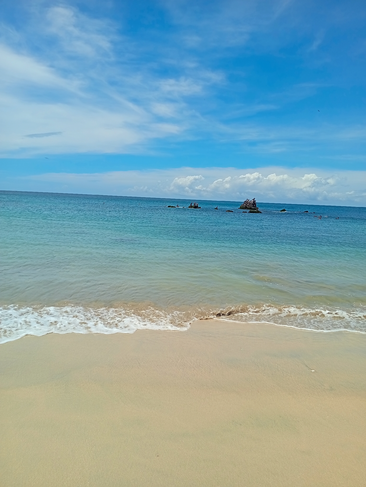 Peaceful beach scene documented at Pedro González, Venezuela