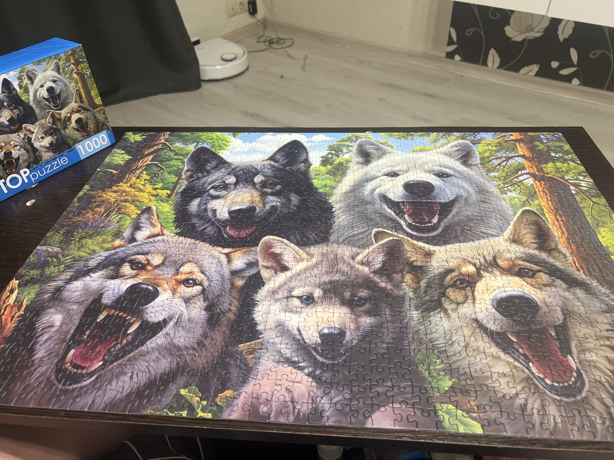 1000-piece wolf puzzle completed in Chaikovsky, Russia