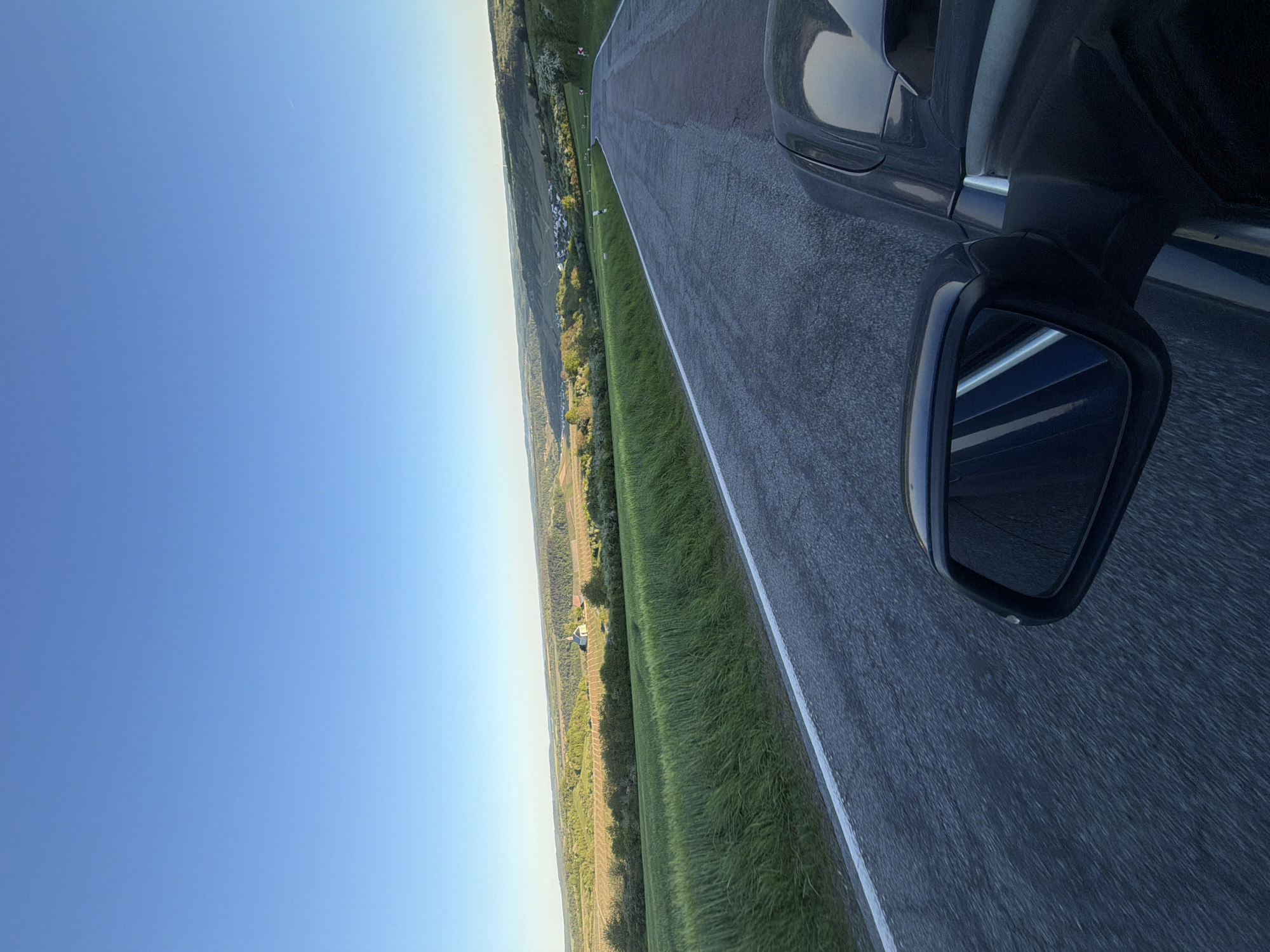 Early morning scenic drive captured in rural Nittel, Germany