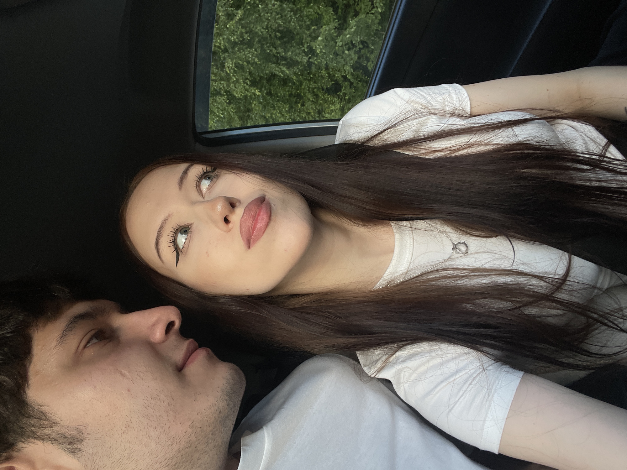 Car selfies and stormy skies on a summer outing near Gavrilovka