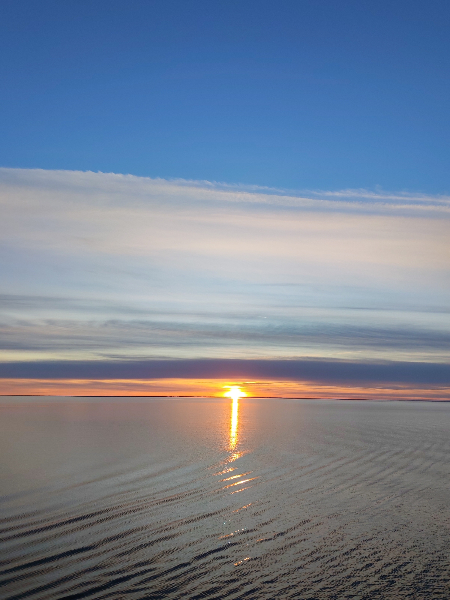 Sunset observed over Russian waters May 1st evening