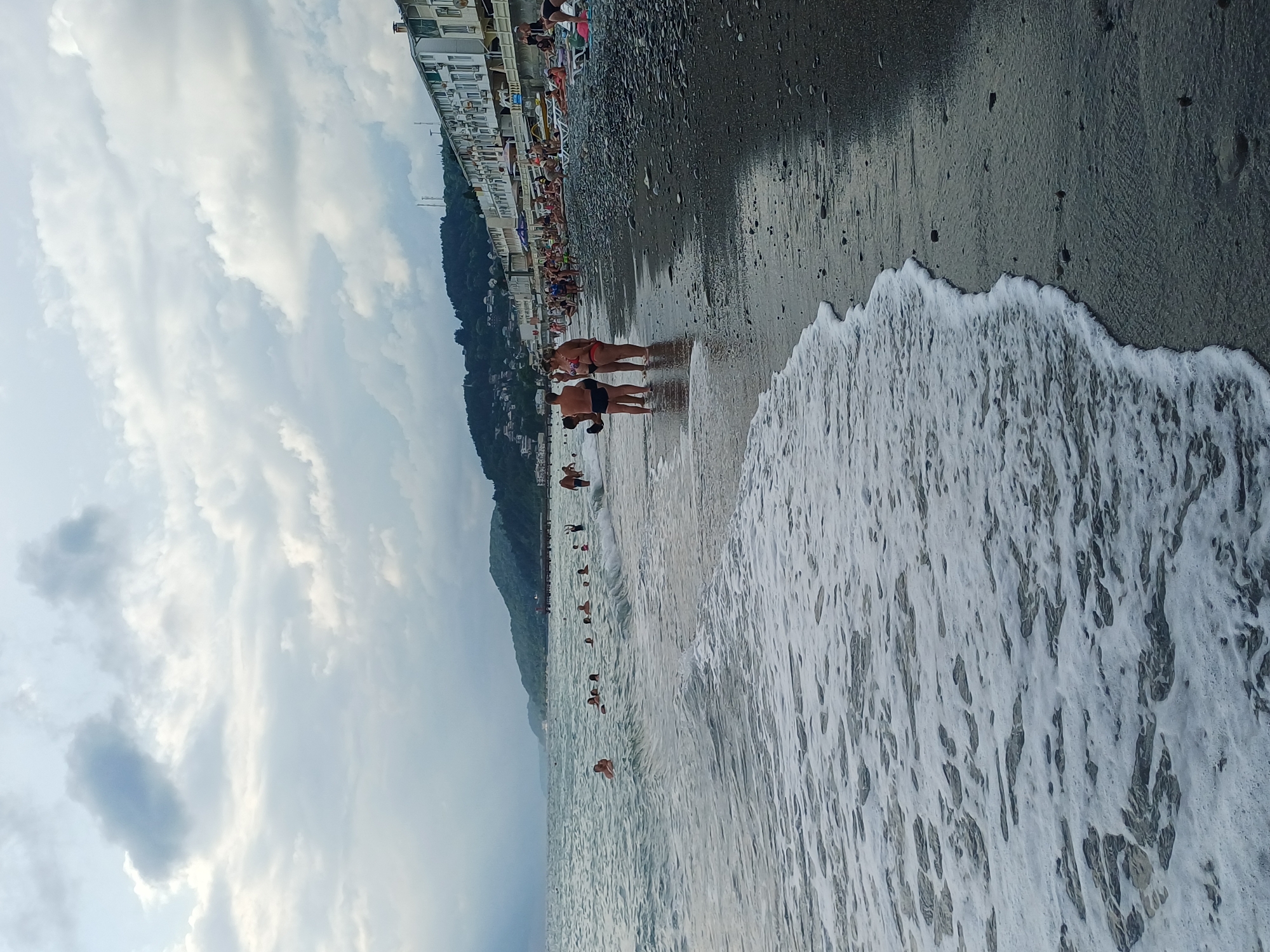 Crowded Black Sea beach day in Sochi, July 2026