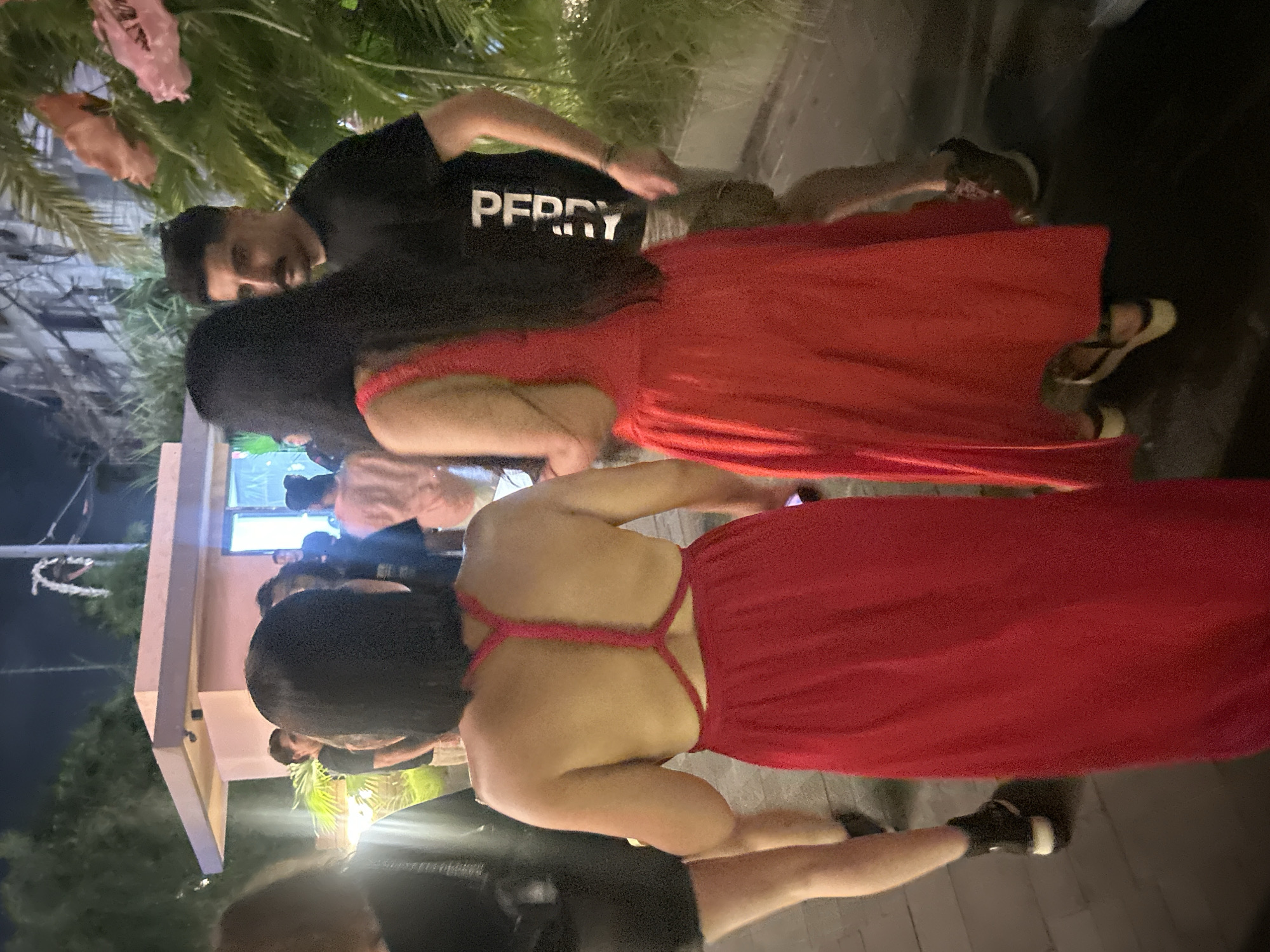 Nighttime social gathering at an outdoor venue in North Kuta