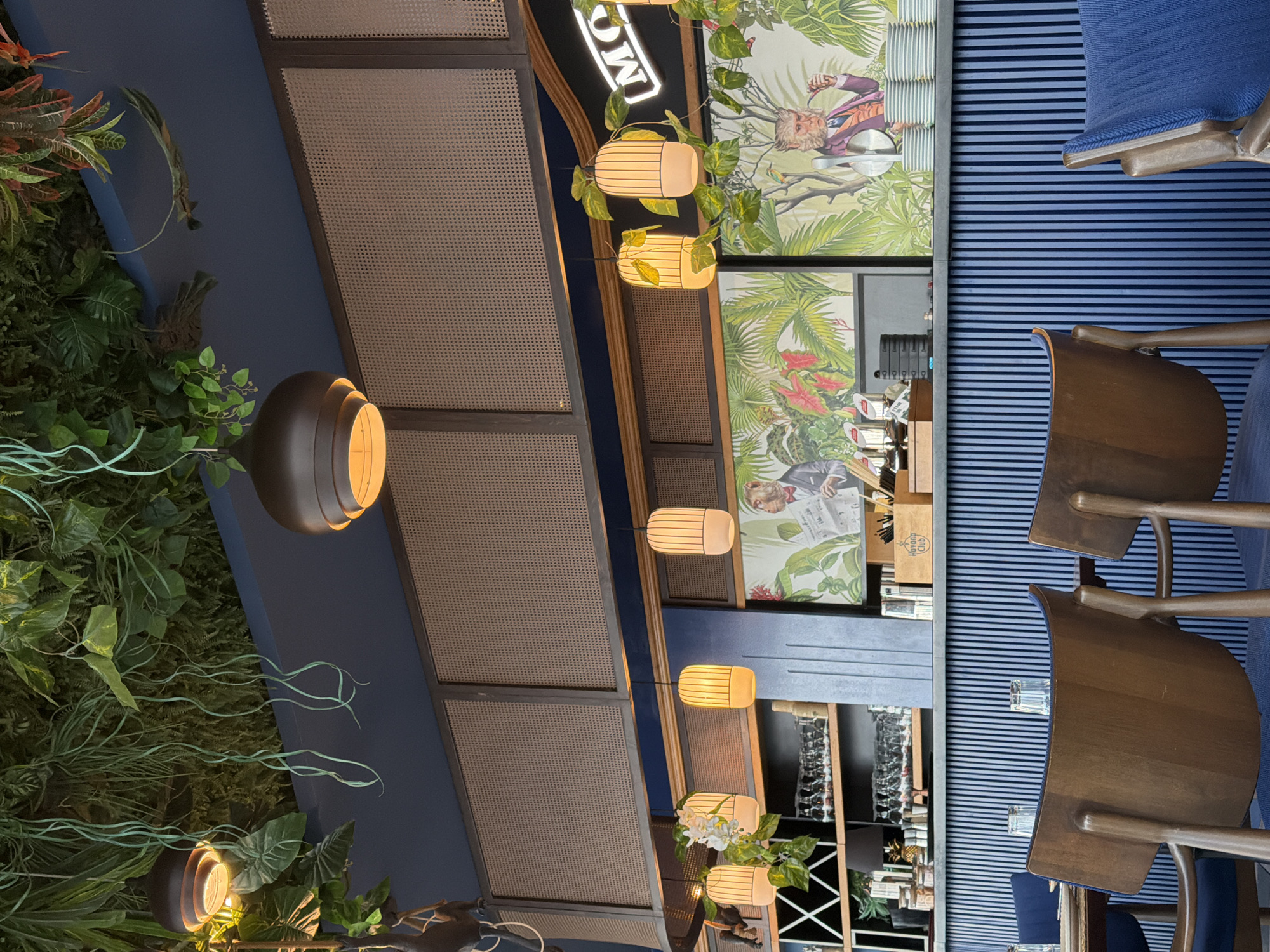 Jungle-themed bar interior documented in Varna, Bulgaria