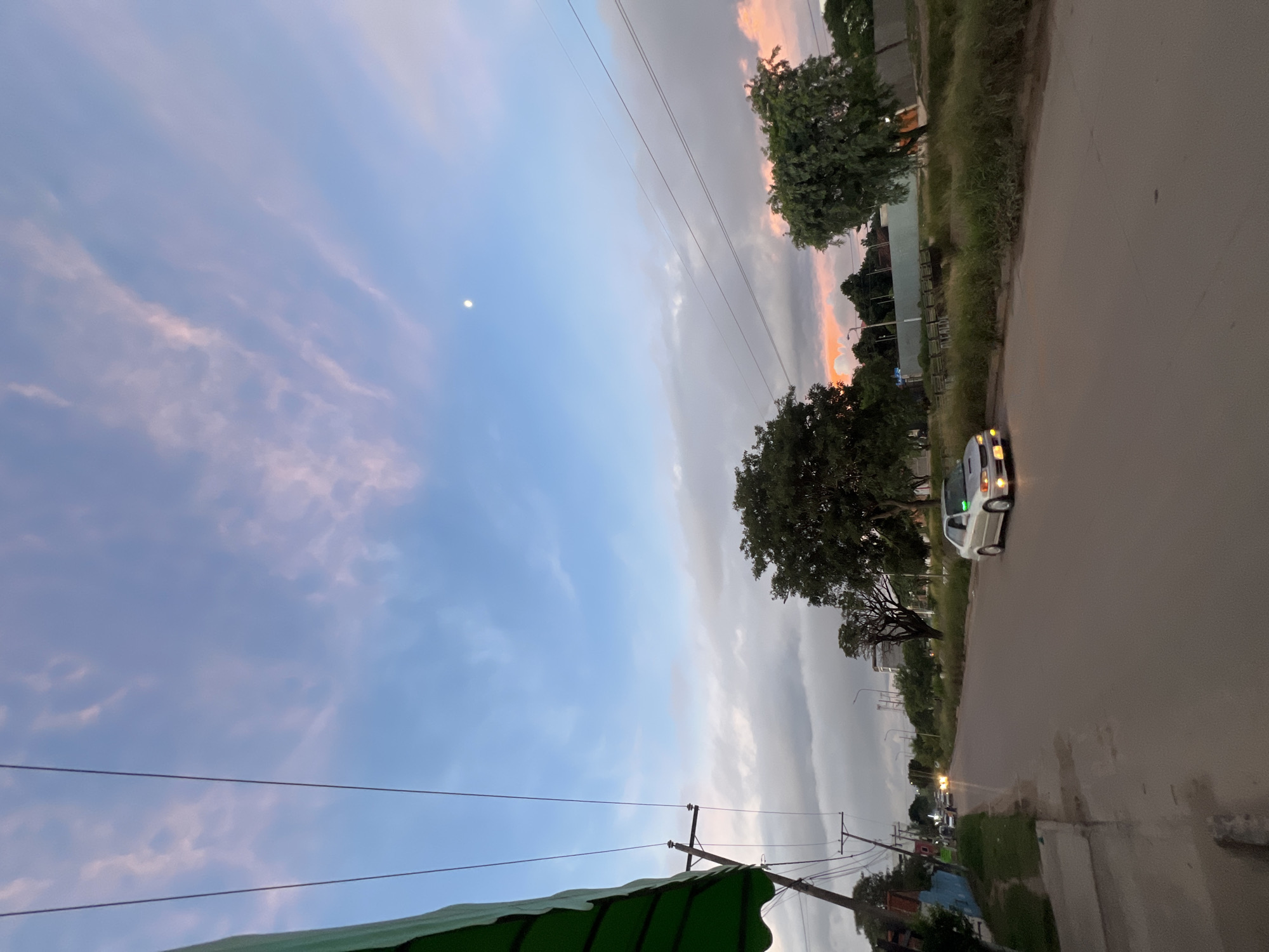Evening sky displays colorful clouds over Santa Cruz, Bolivia