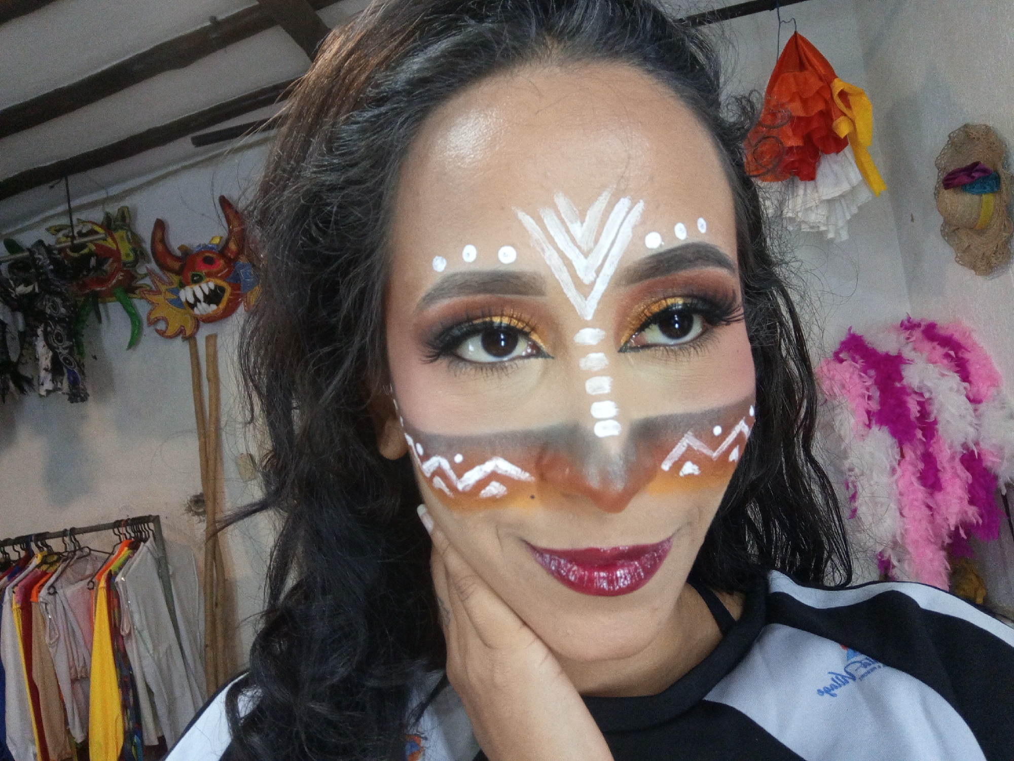 Cultural event with face painting, games observed in Porlamar